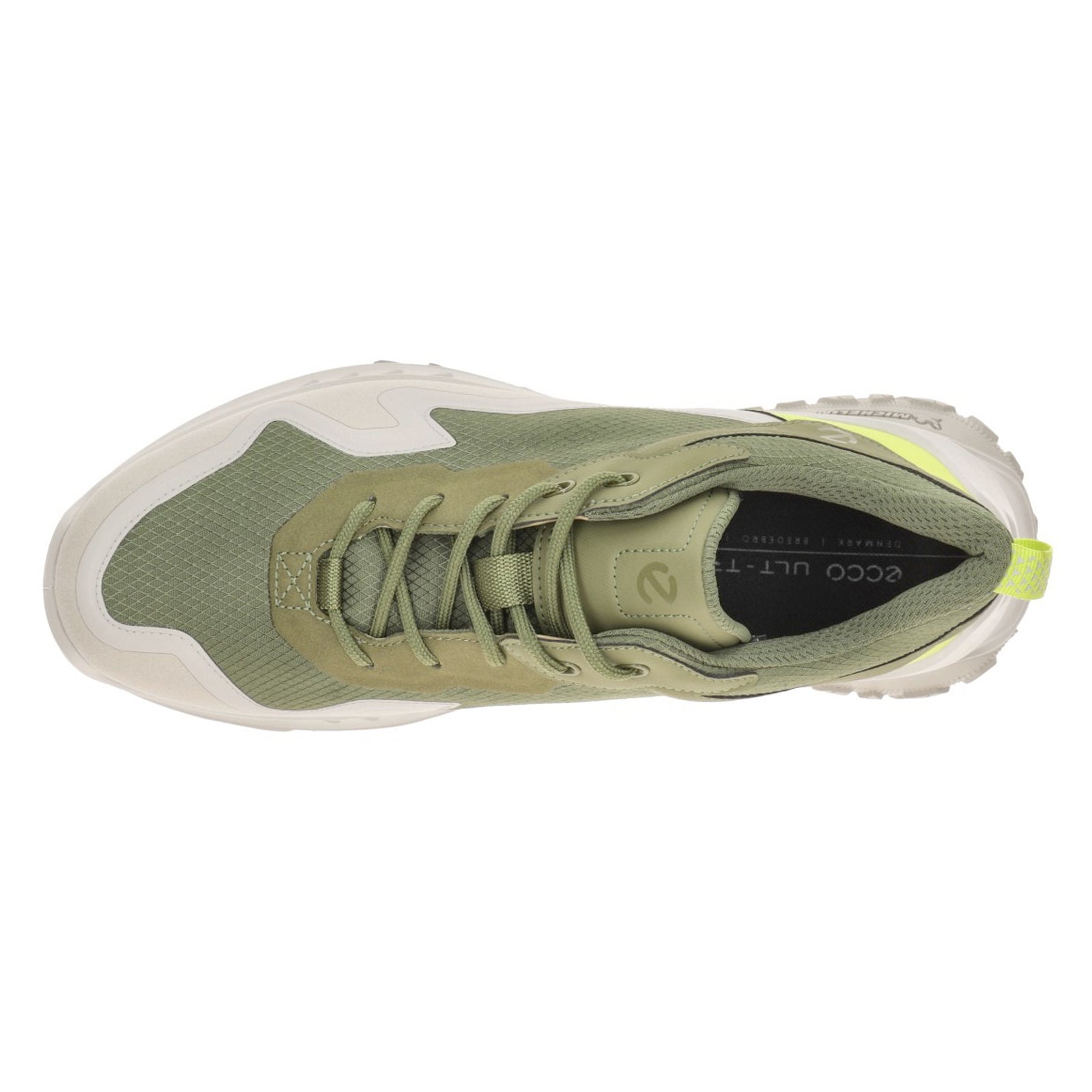 Ecco Ult-trn Textile Leather Mens Trainers#color_gravel acorn lime punch