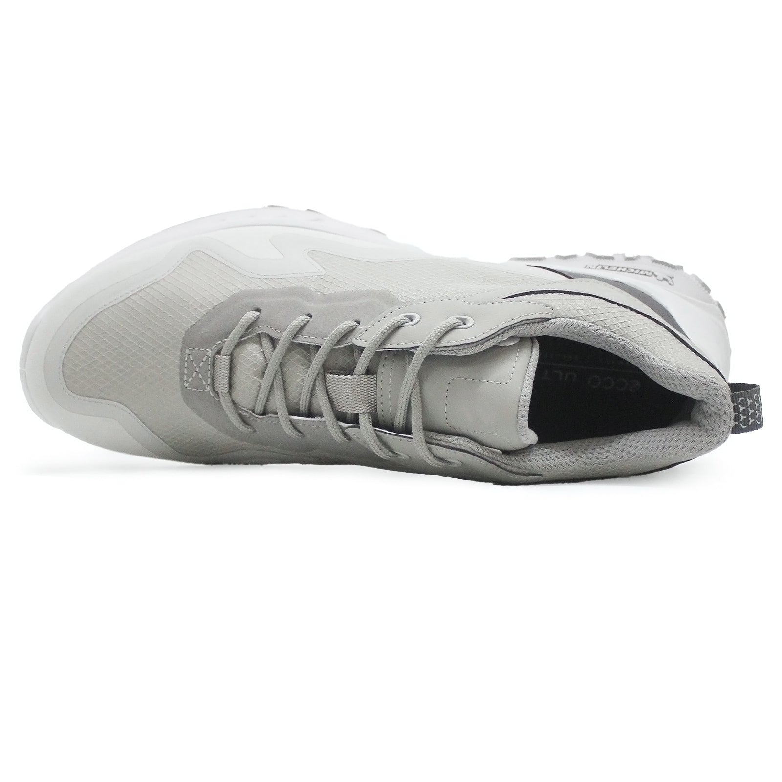 Ecco Ult-trn Textile Leather Mens Trainers#color_concrete wild dove magnet