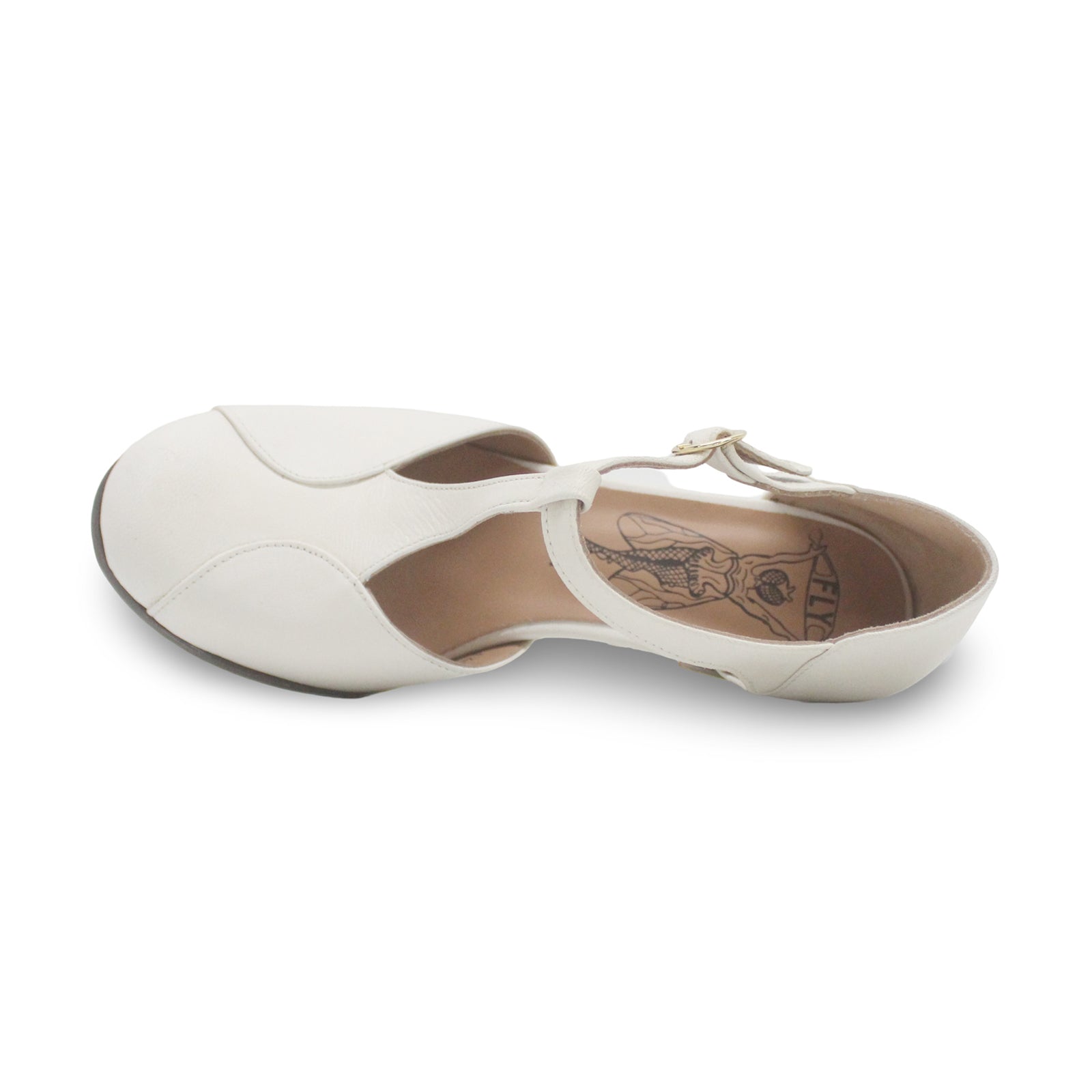 Fly London BEMI279FLY Mousse Leather Womens Sandals#color_off white