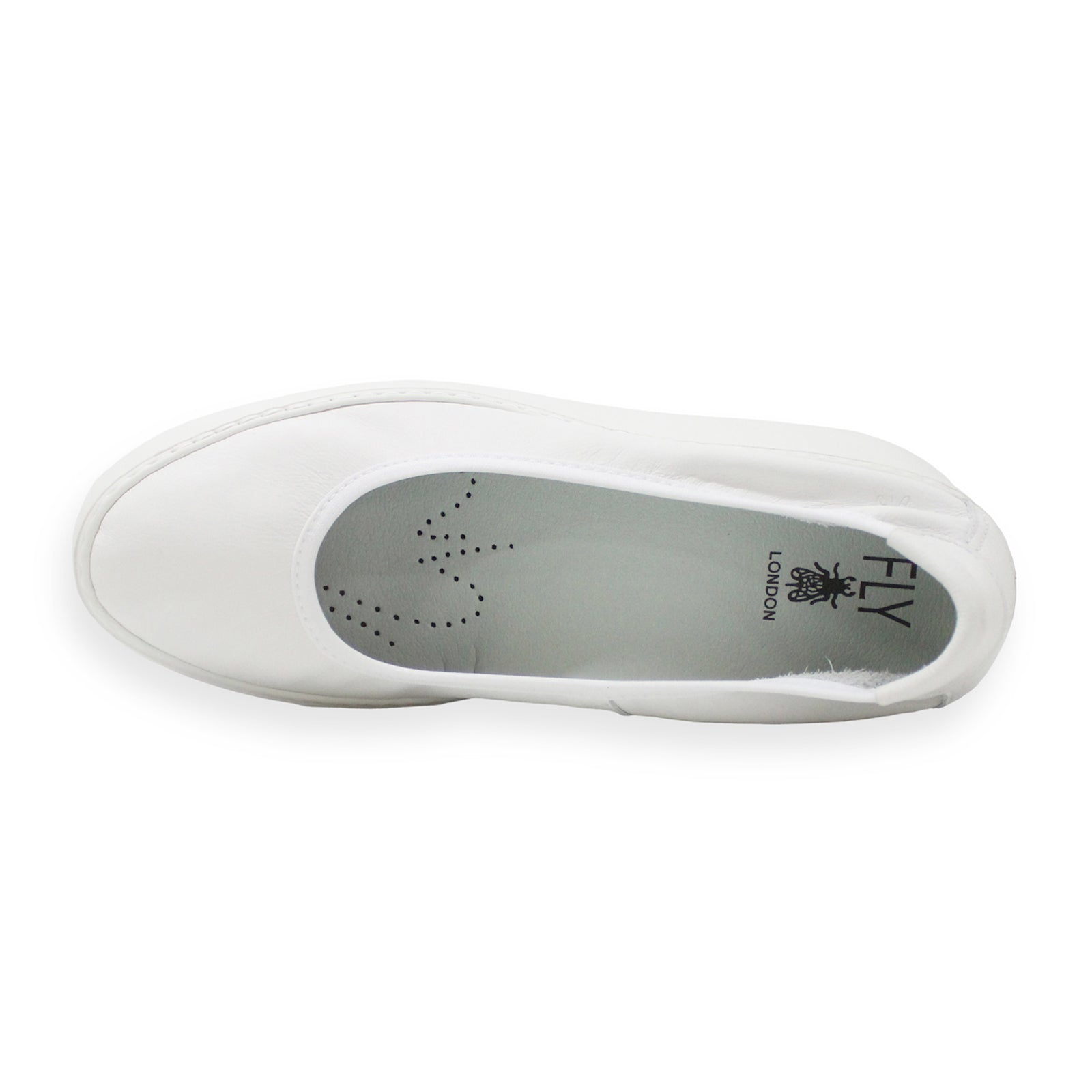 Fly London DOLF658FLY Velvet Leather Womens Shoes#color_white