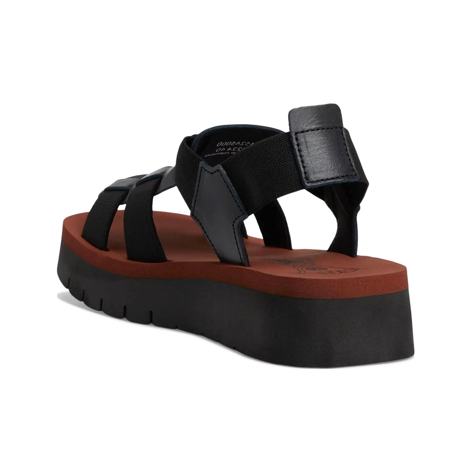 Fly London SAMB245FLY Textile Leather Womens Sandals#color_black black brick
