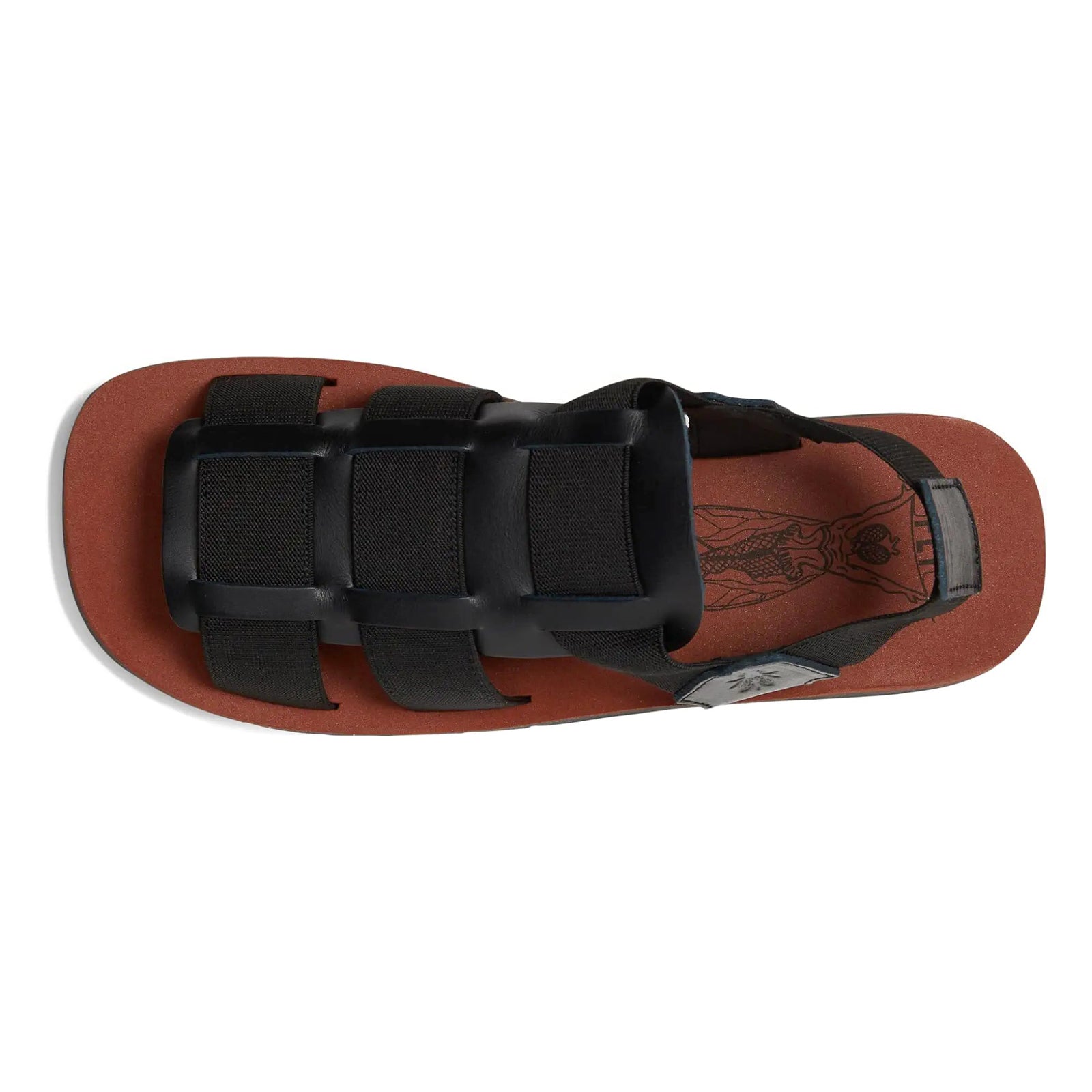 Fly London SAMB245FLY Textile Leather Womens Sandals#color_black black brick