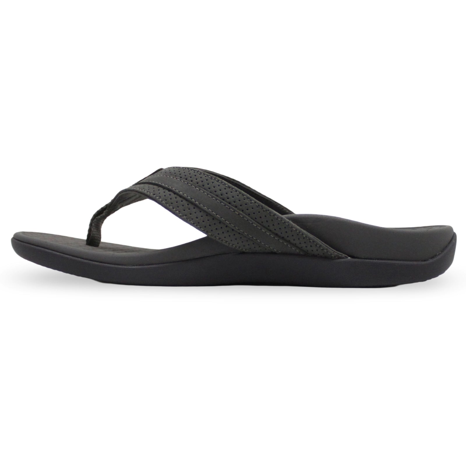 Vionic M Tide II Nubuck Mens Sandals#color_charcoal