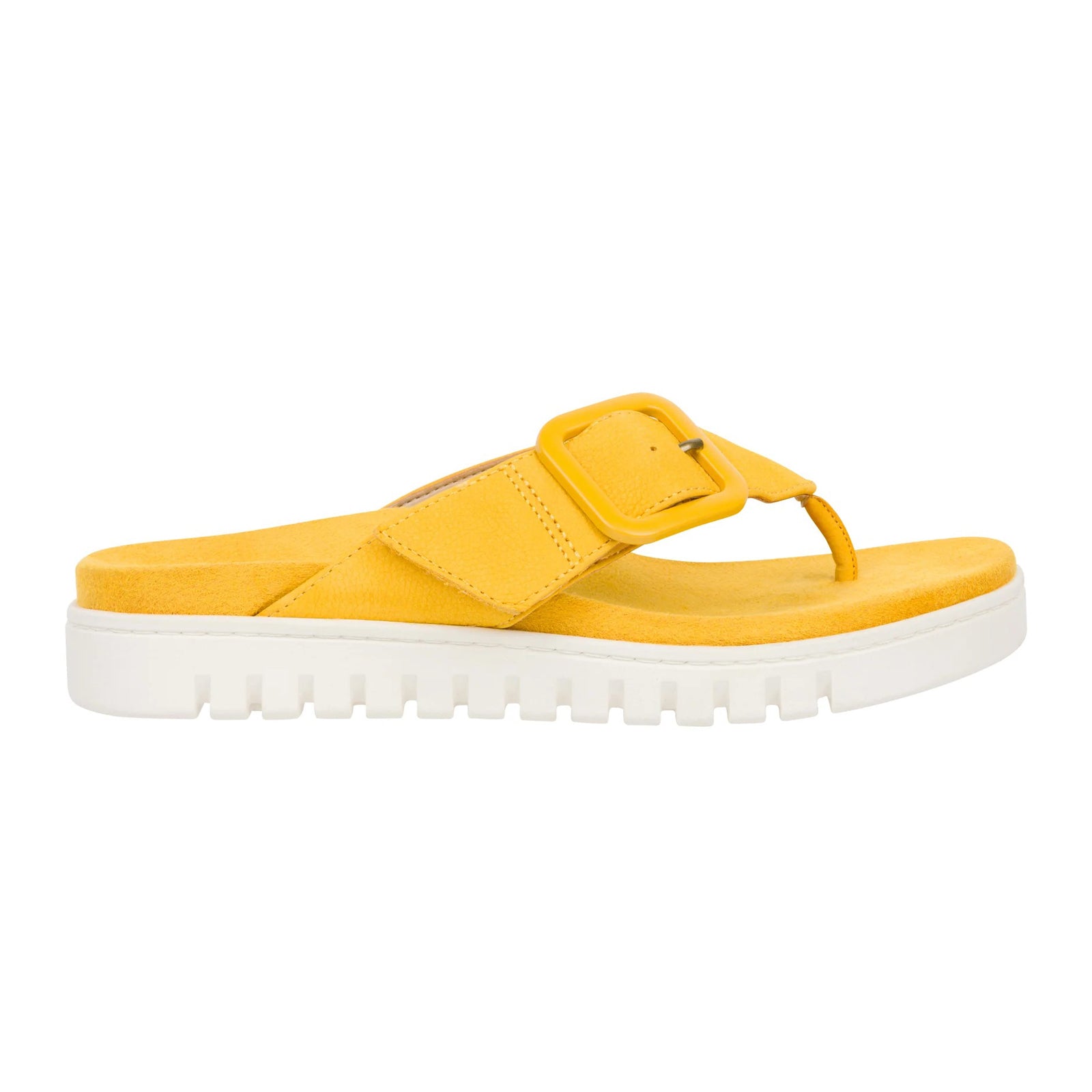 Vionic Uptown Marin Nubuck Womens Sandals#color_daffodil