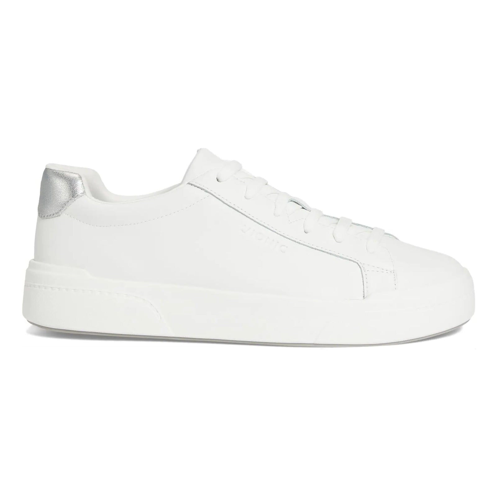 Vionic Colbie Smooth Leather Womens Trainers#color_white