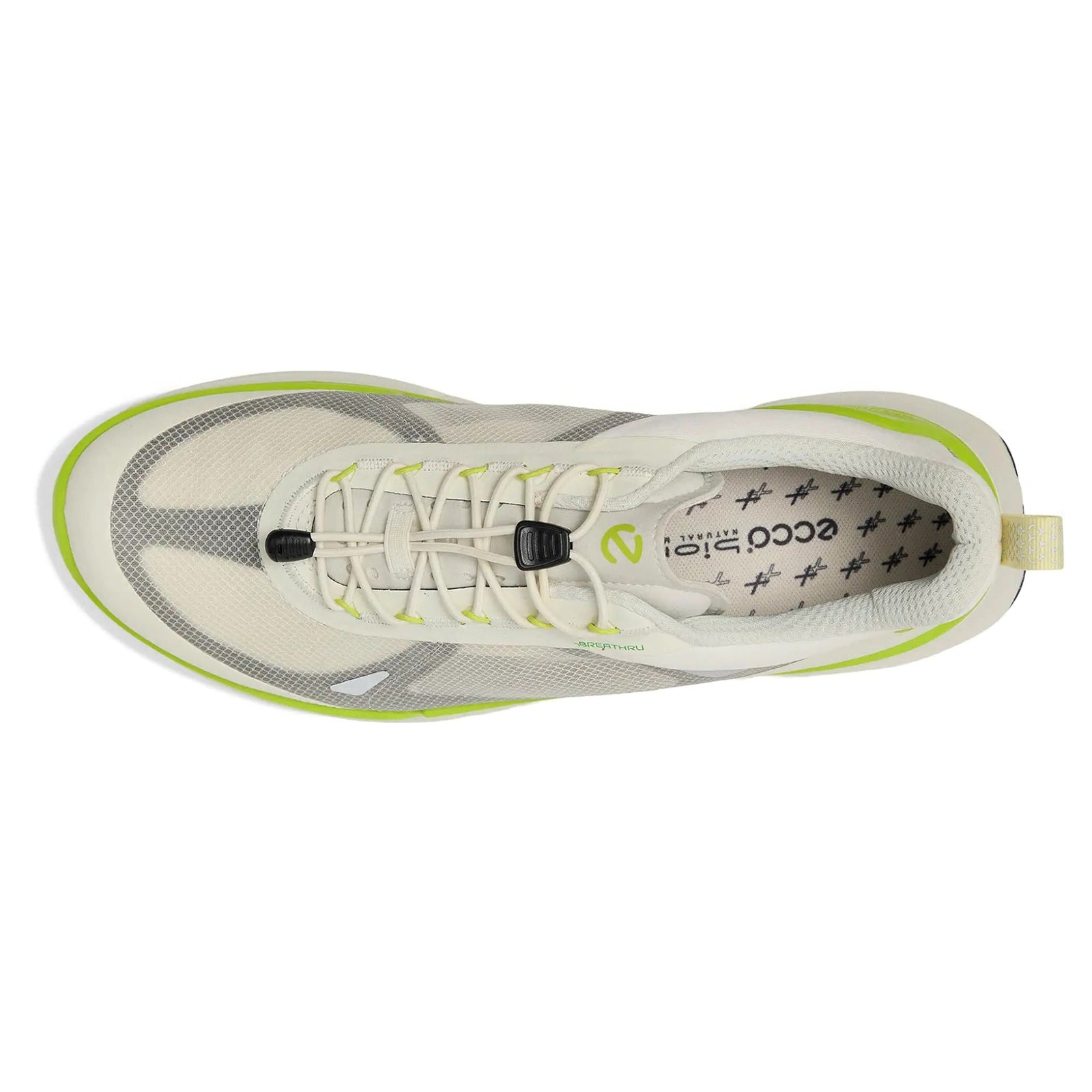 Ecco Biom 2.2 830874 Textile Mens Trainers#color_white black lime punch