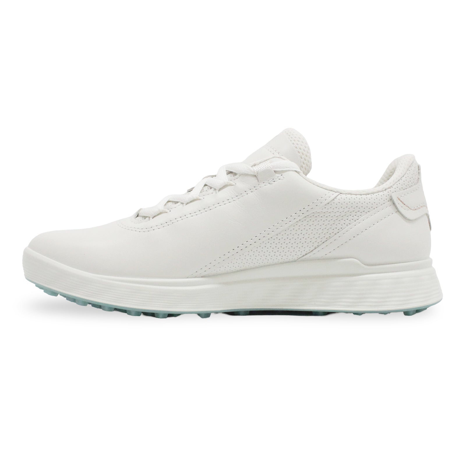 Ecco Golf S-Casual Leather Womens Trainers#color_white