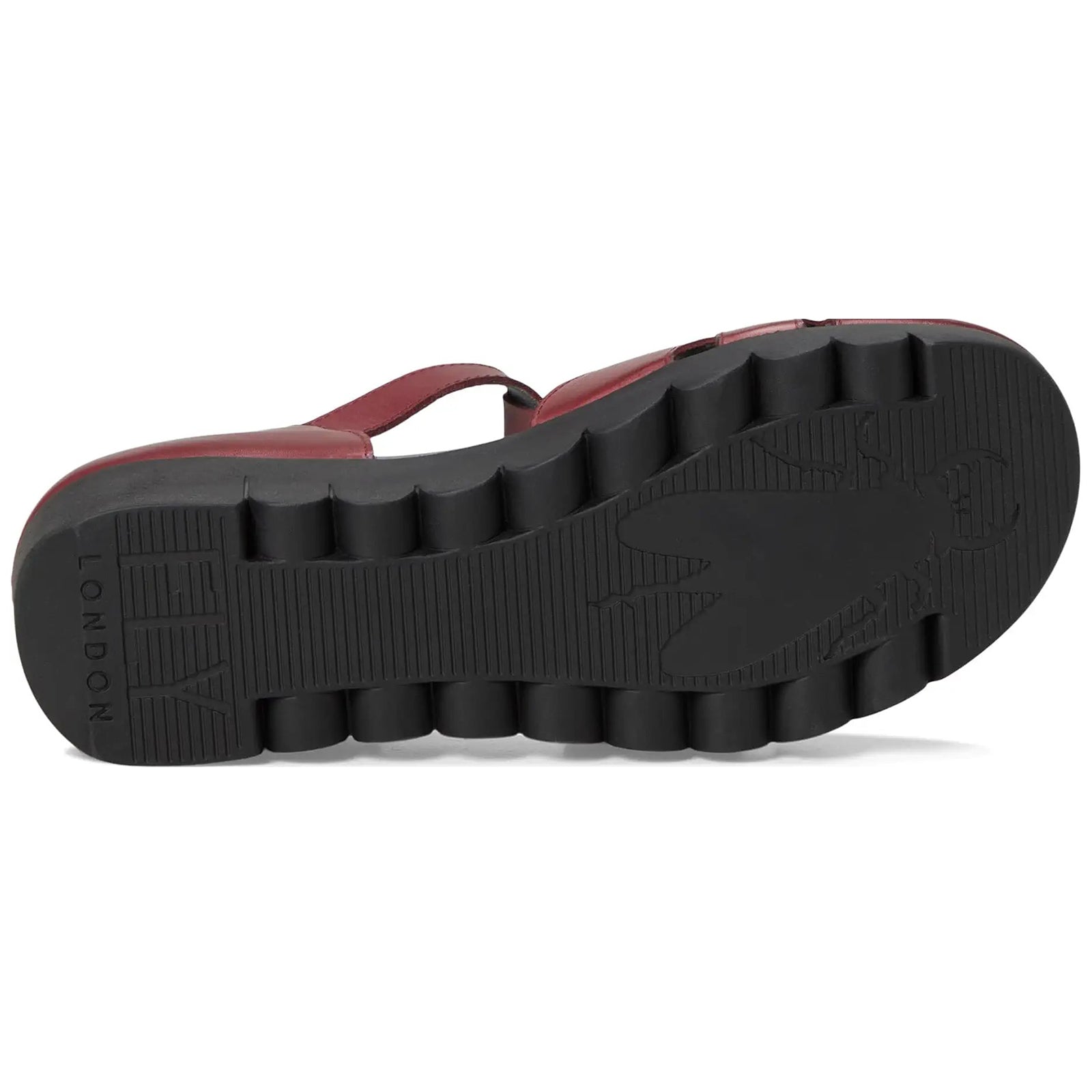 Fly London VELT224FLY Burn Leather Womens Sandals#color_rubi