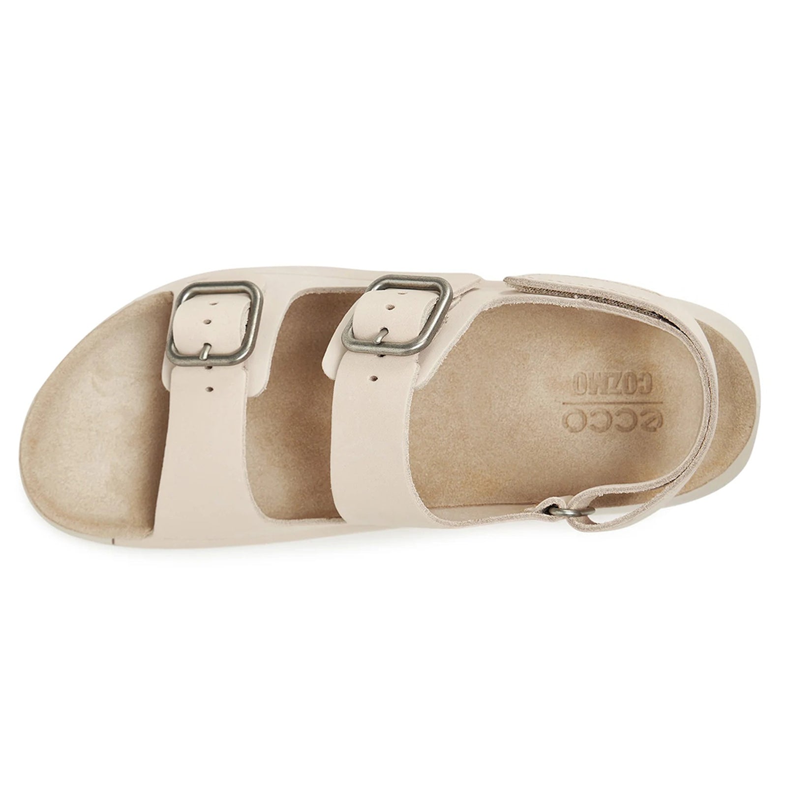 Ecco Cozmo 206903 Nubuck Leather Womens Sandals#color_limestone