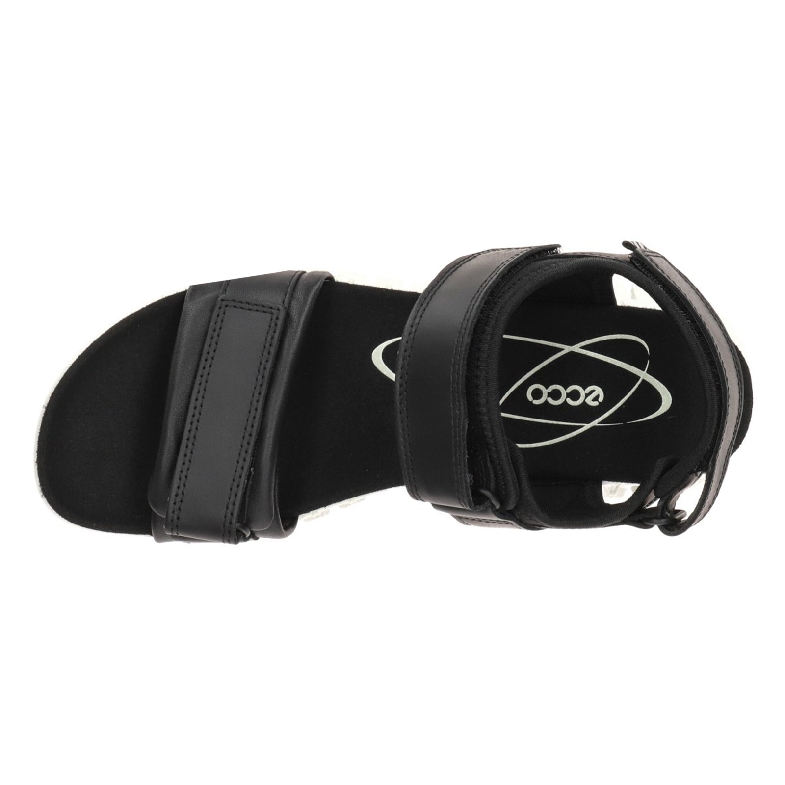 Ecco Gruuv Sol Leather Textile Womens Sandals#color_black