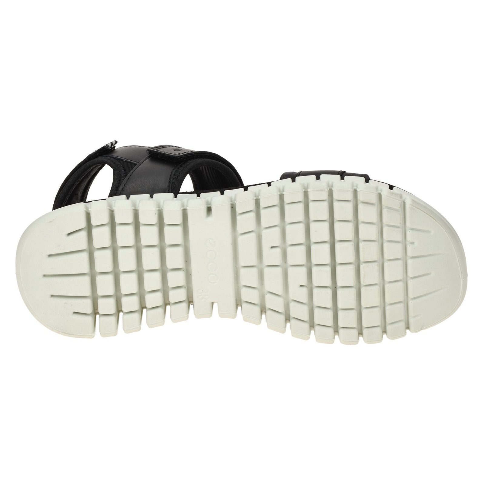 Ecco Gruuv Sol Leather Textile Womens Sandals#color_black