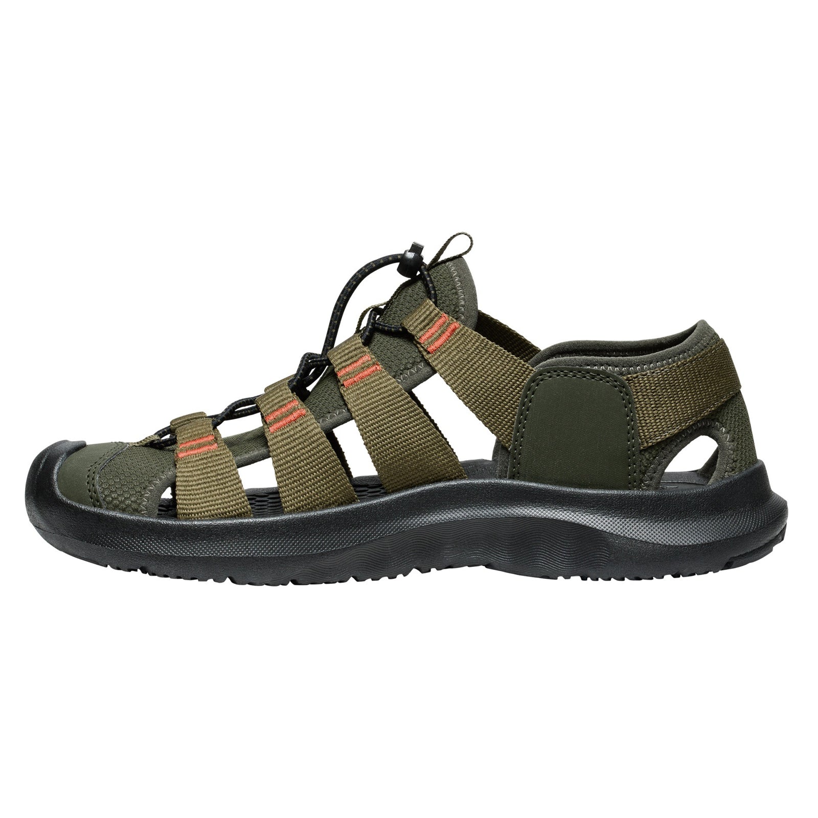 Keen Seanik H2 Synthetic Textile Mens Sandals#color_forest night dark olive