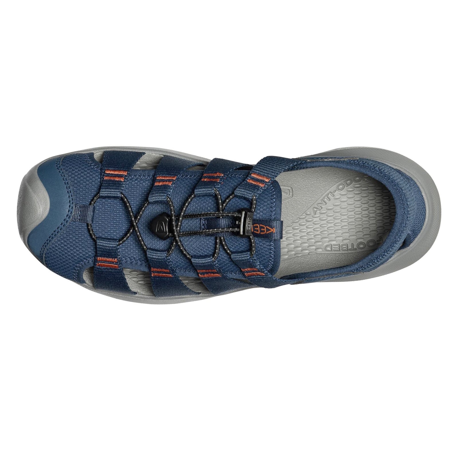 Keen Seanik H2 Synthetic Textile Mens Sandals#color_naval academy gold flame