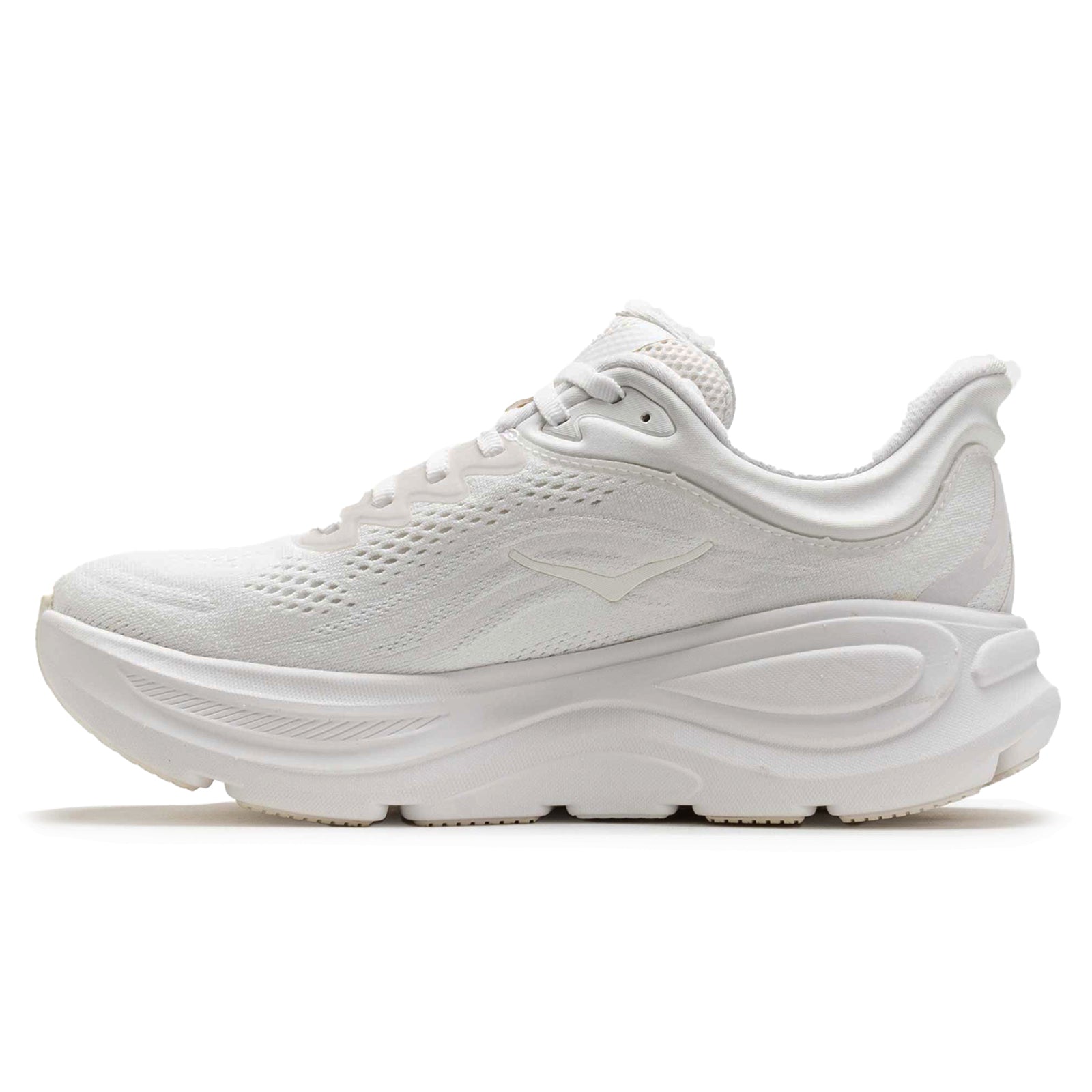 Hoka Bondi 9 Textile Synthetic Mens Trainers#color_white white