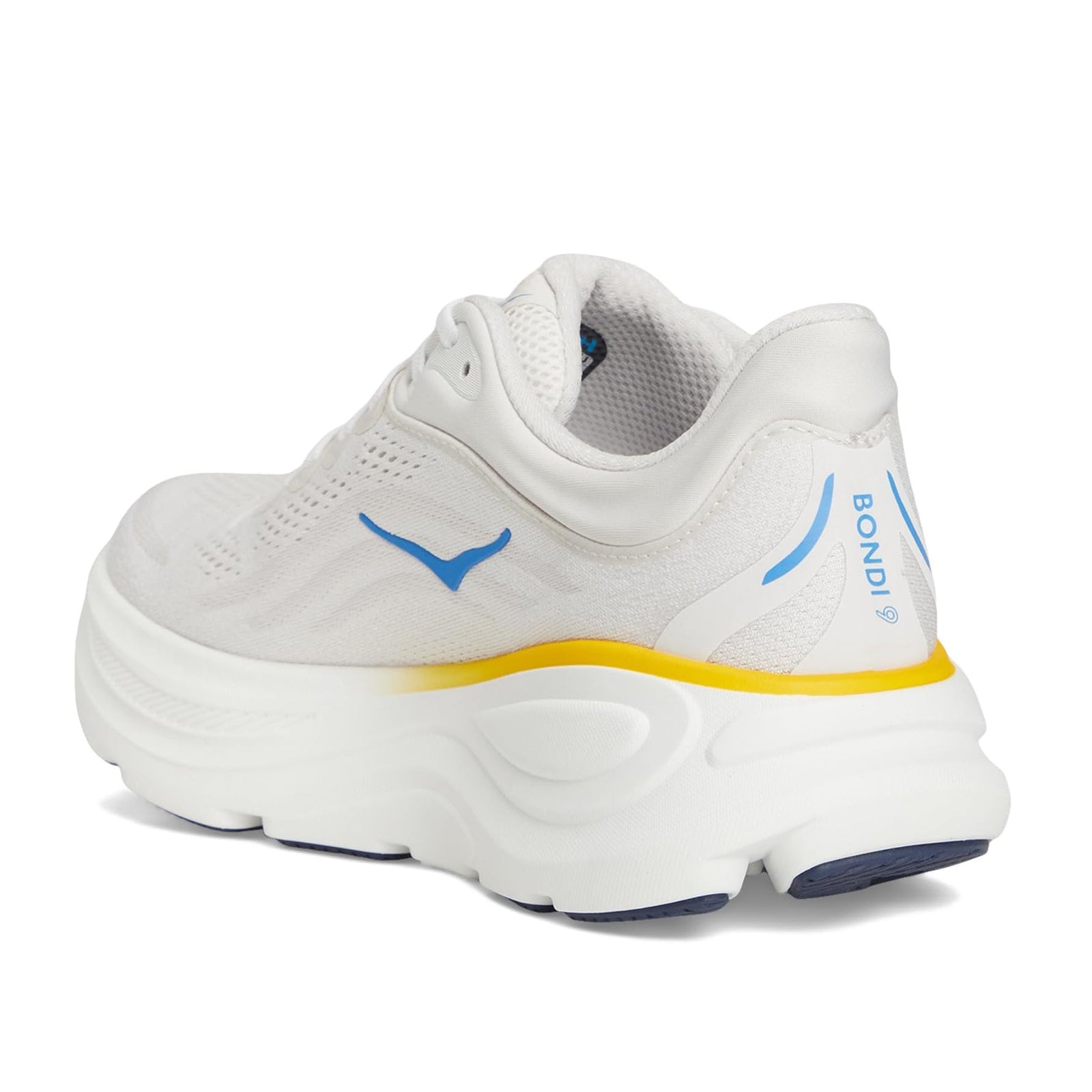 Hoka Bondi 9 Textile Synthetic Mens Trainers#color_white grout