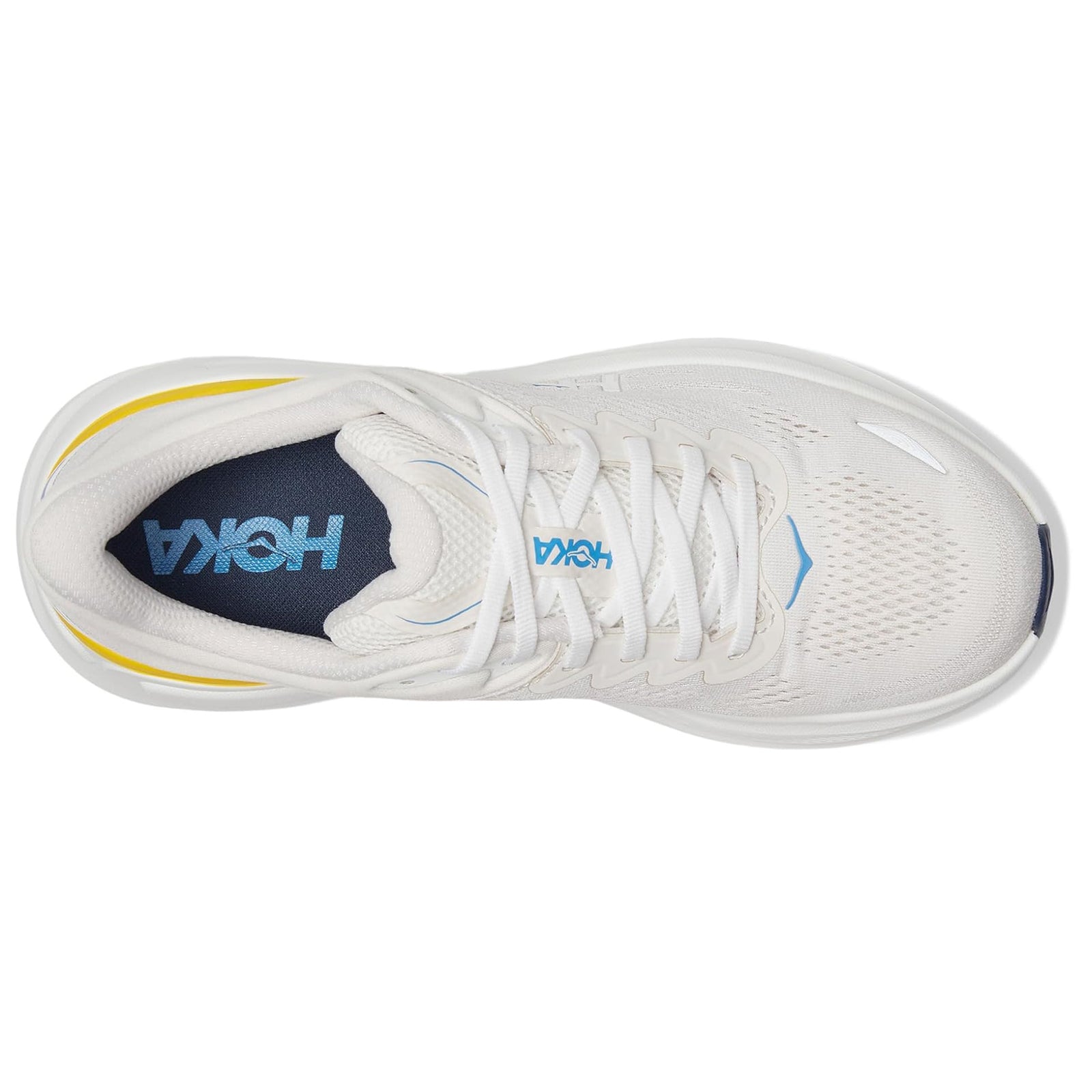 Hoka Bondi 9 Textile Synthetic Mens Trainers#color_white grout