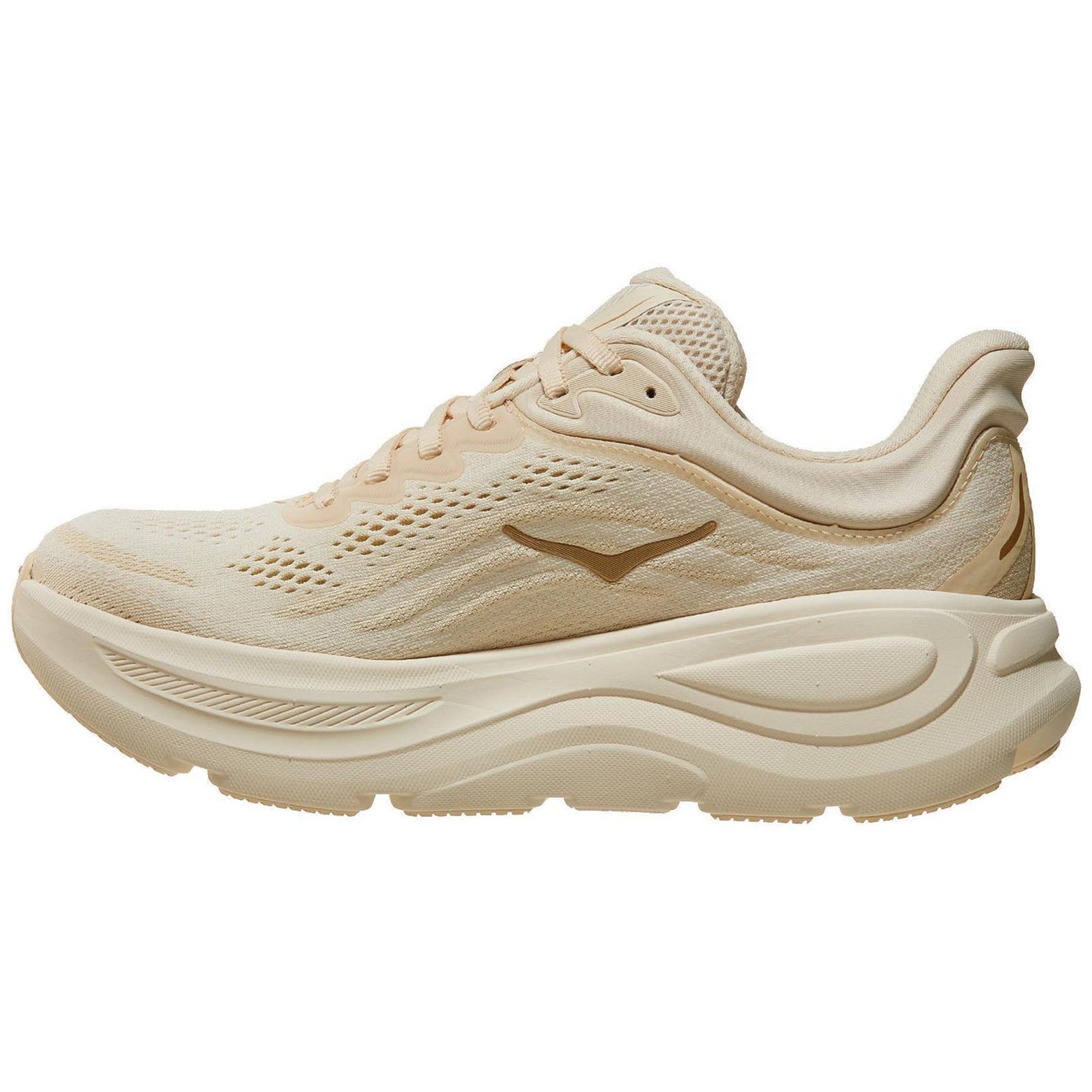 Hoka Bondi 9 Textile Synthetic Womens Trainers#color_vanilla birch