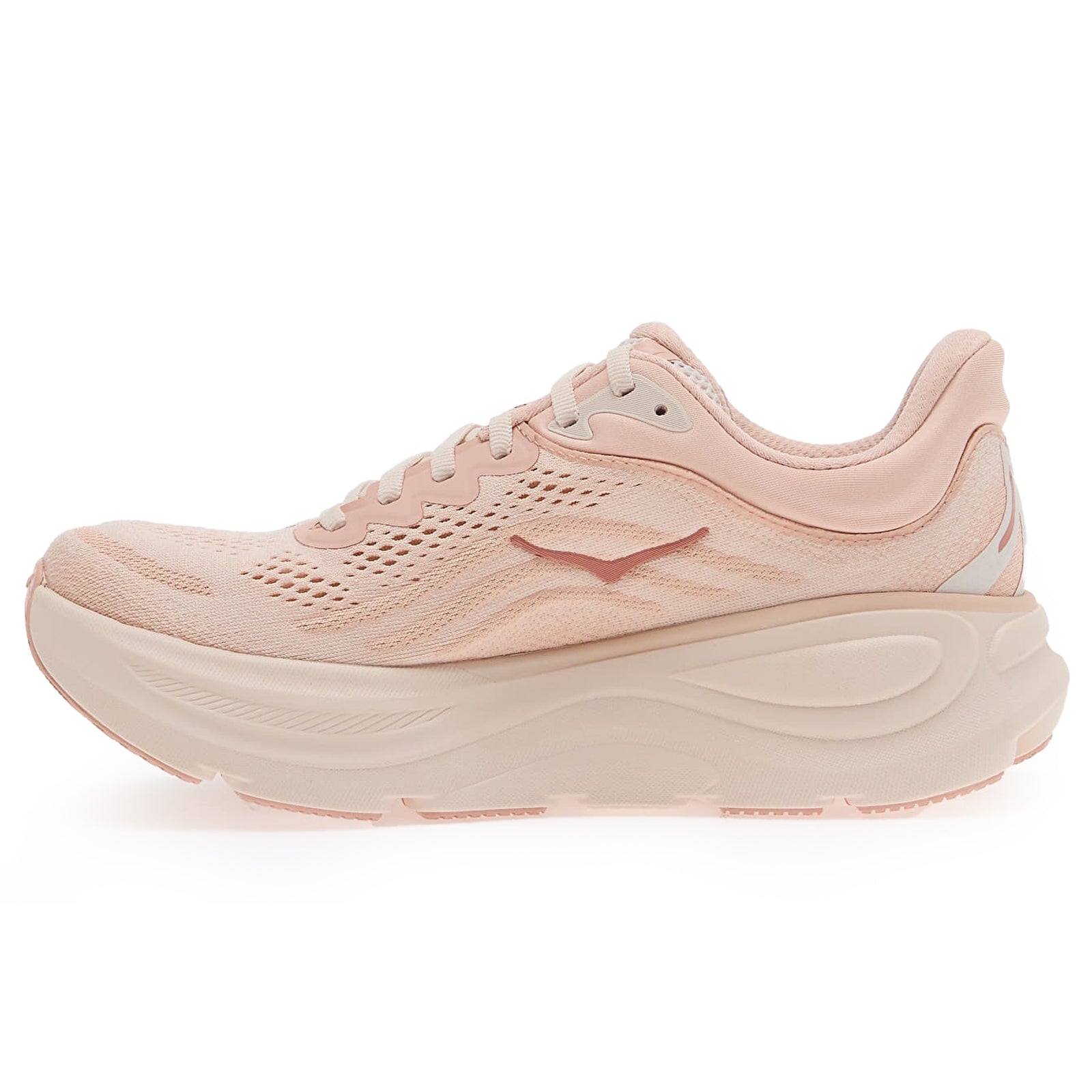 Hoka Bondi 9 Textile Synthetic Womens Trainers#color_rose latte rose cream