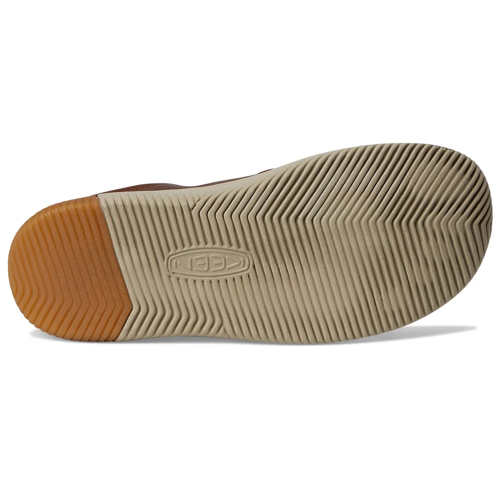 Keen KNX T-Toe Leather Mens Trainers#color_dark earth plaza taupe