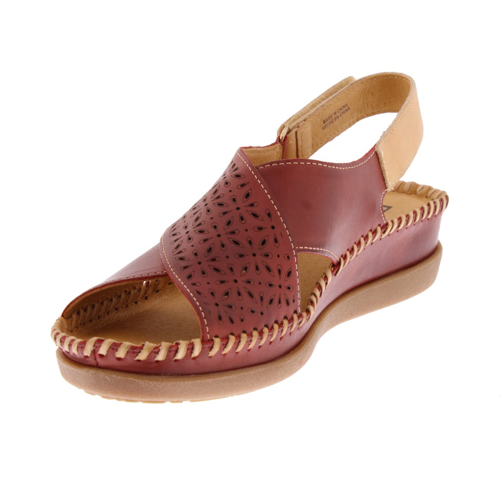 Pikolinos Cadaques W8K-0848C1 Leather Womens Sandals#color_sandia