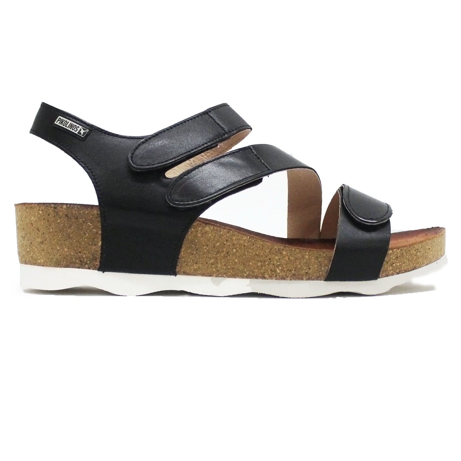 Pikolinos Mahon W9E-0889 Leather Womens Sandals#color_black