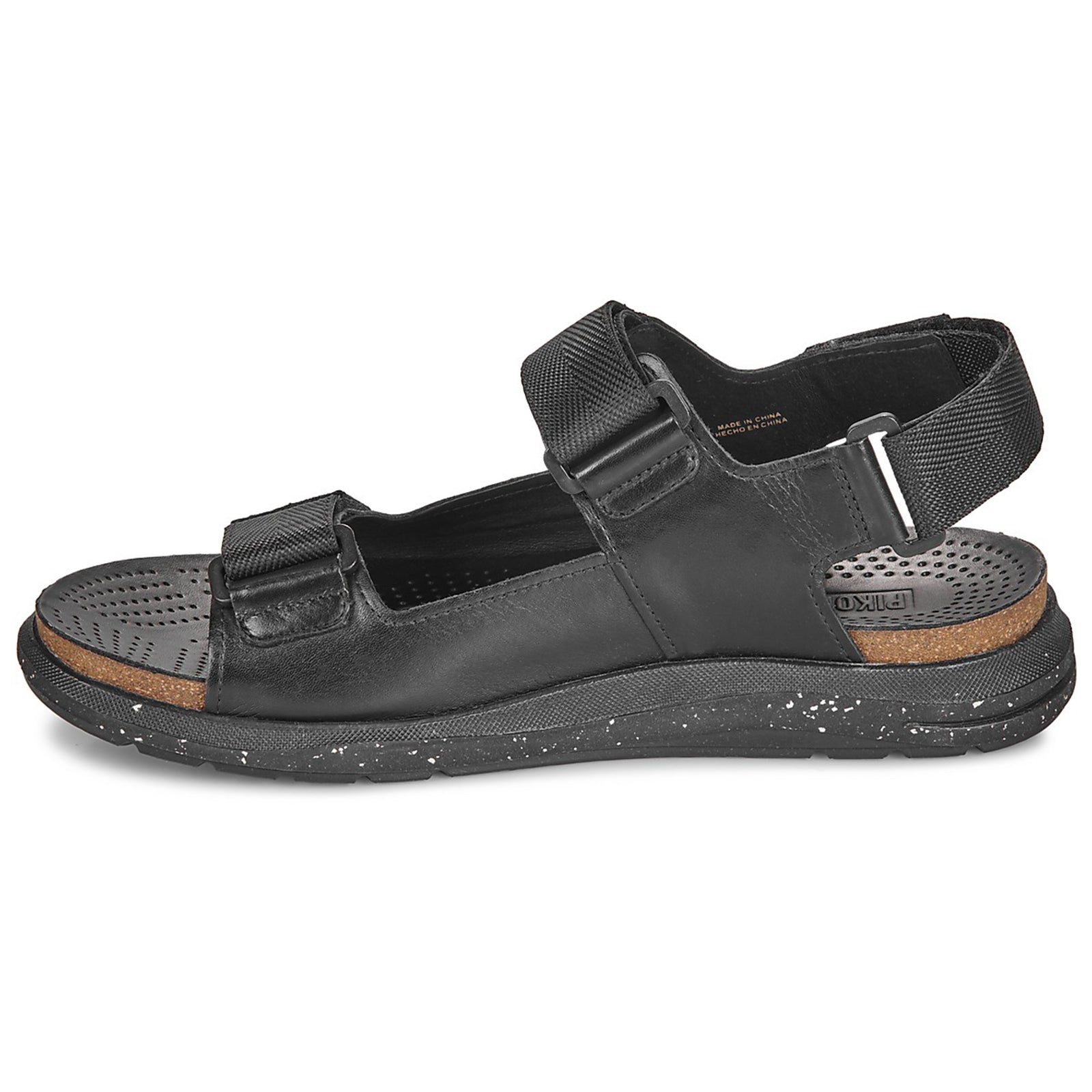 Pikolinos Nijar M0B Leather Textile Mens Sandals#color_black