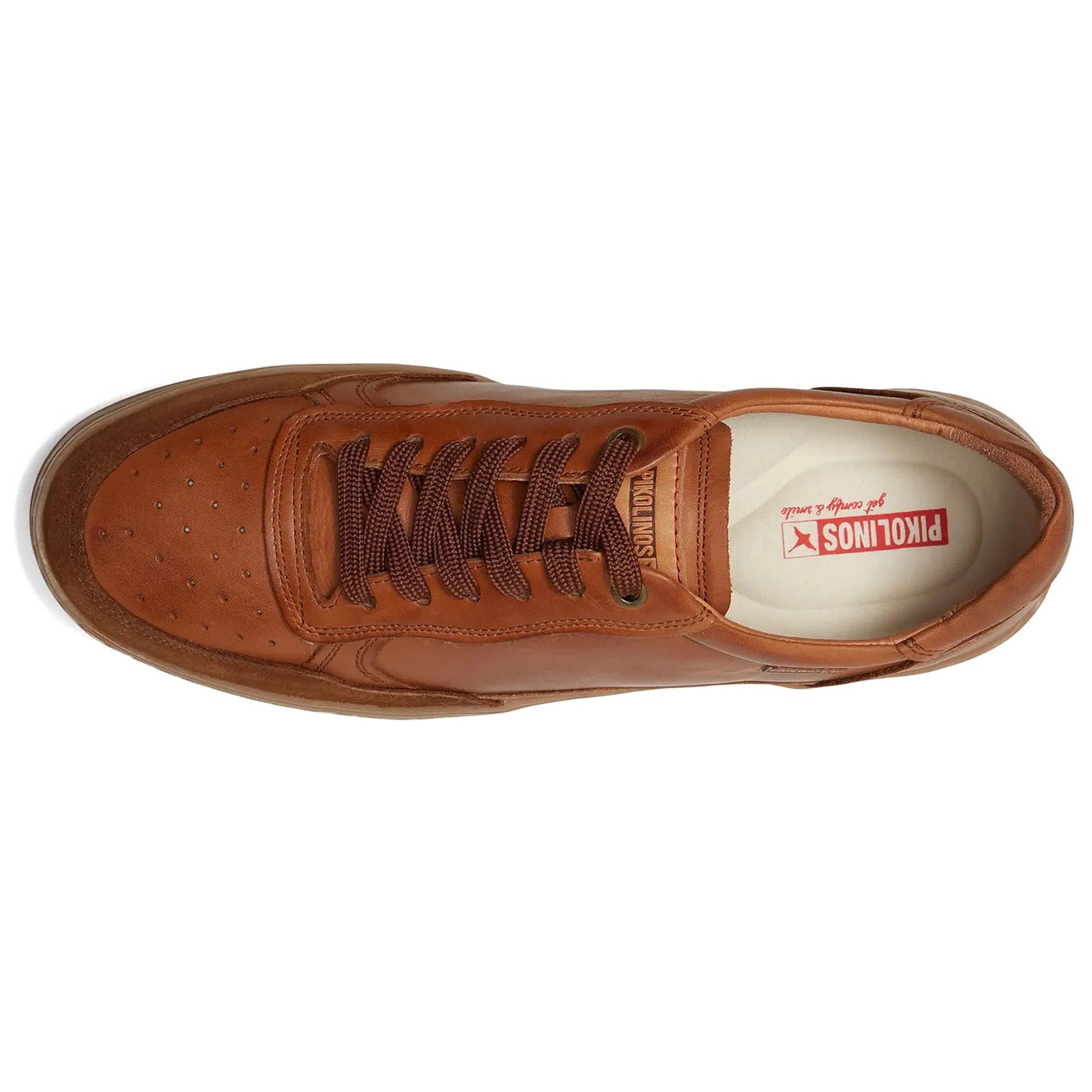 Pikolinos Xativa M1K Leather Mens Trainers#color_brandy