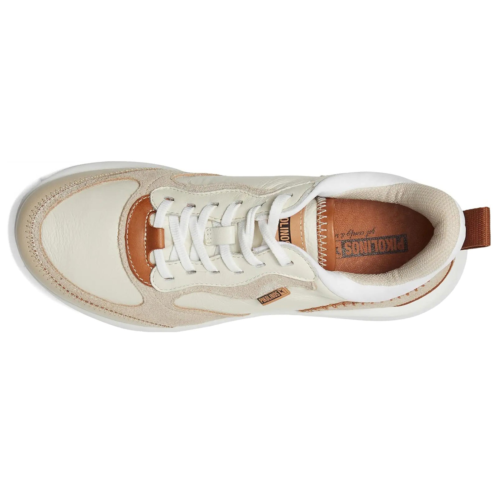Pikolinos Zahara W1D Leather Womens Trainers#color_nata