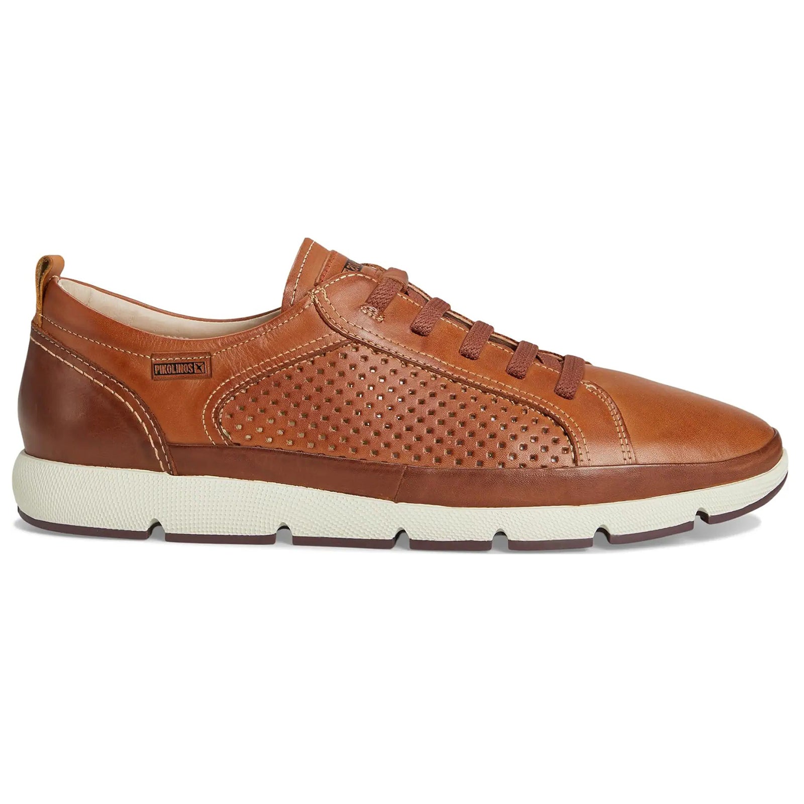 Pikolinos Fuencarral M4A-6376C1 Leather Mens Trainers#color_brandy