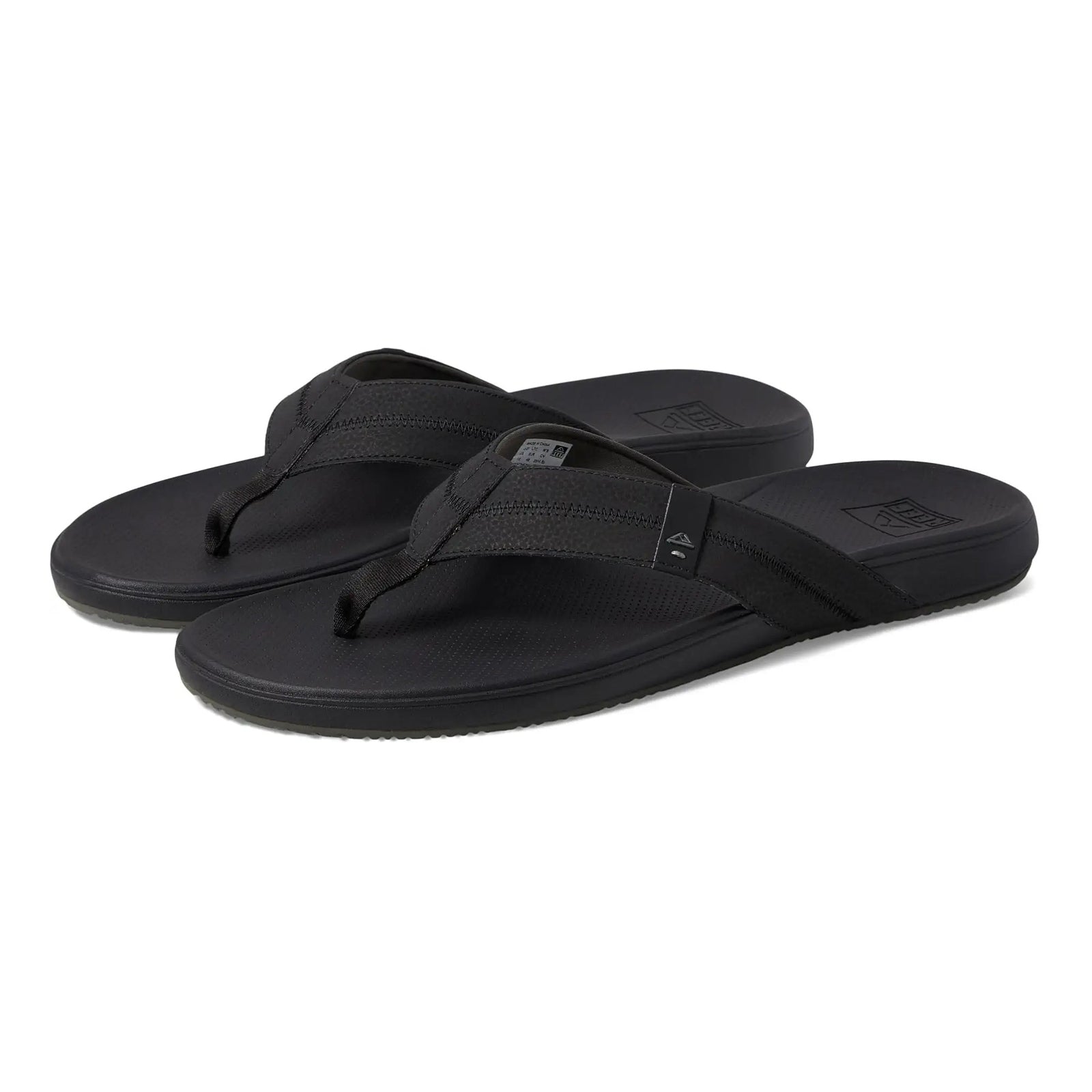 Reef Cushion Phantom 2.0 Synthetic Nubuck Mens Sandals#color_black