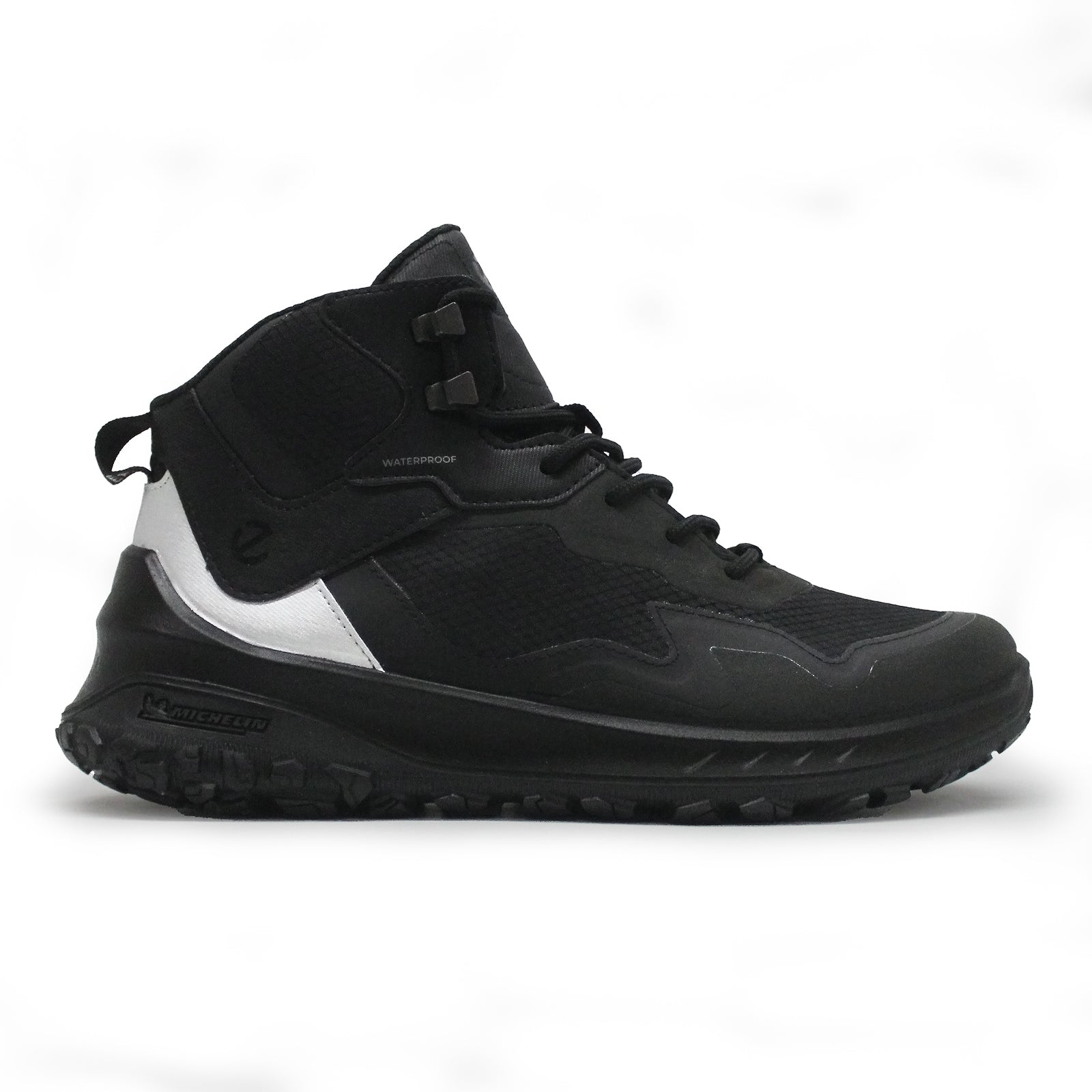 Ecco ULT-TRN Textile Synthetic Womens Boots#color_black black silver metallic