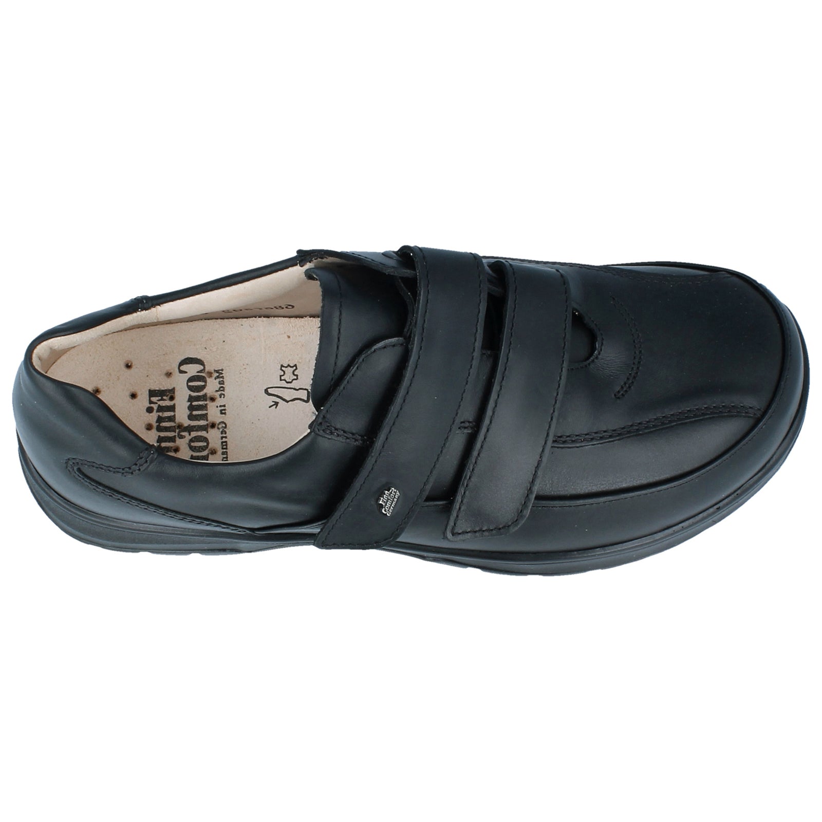 Finn Comfort Hannover Leather Mens Shoes#color_black