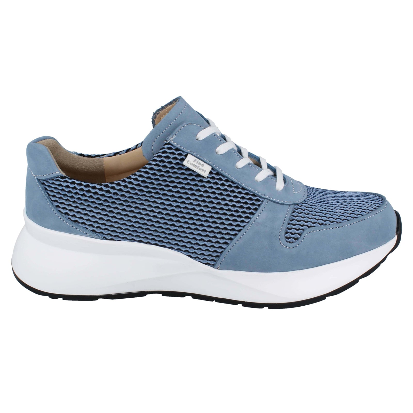 Finn Comfort Leganes Nubuck Textile Womens Shoes#color_blue sky