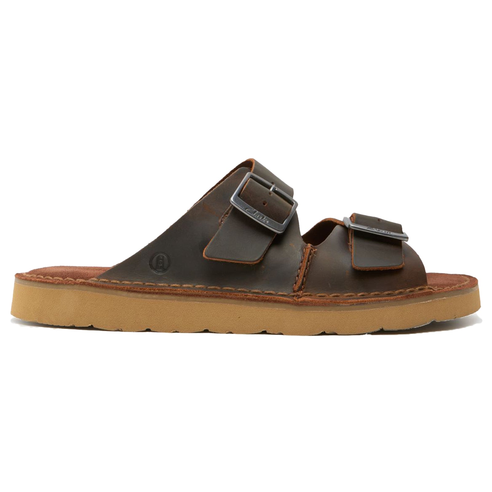 Clarks Solsbury Strap Leather Mens Sandals#color_beeswax