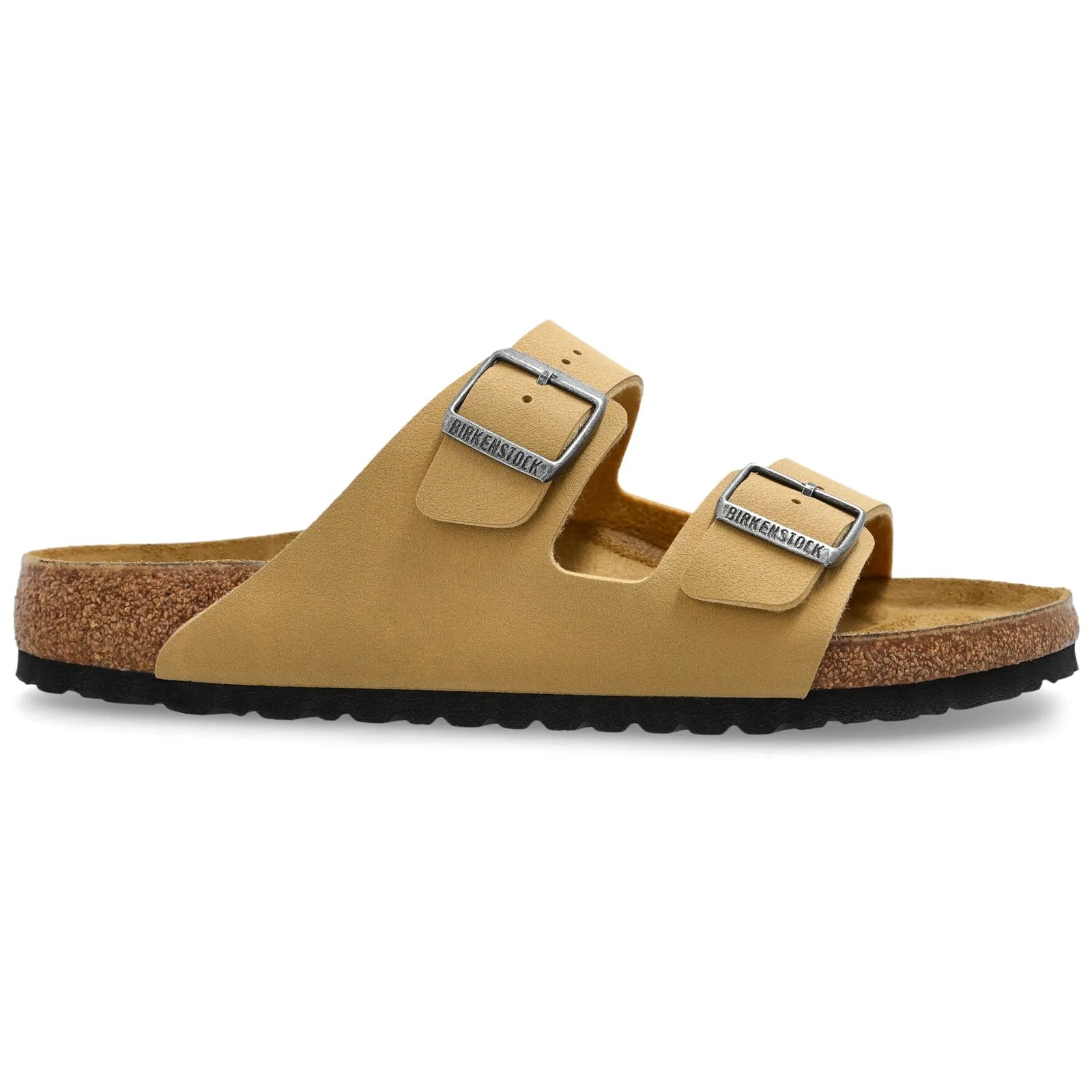 Birkenstock Arizona BS Birko-Flor Birkibuc Unisex Sandals#color_latte cream