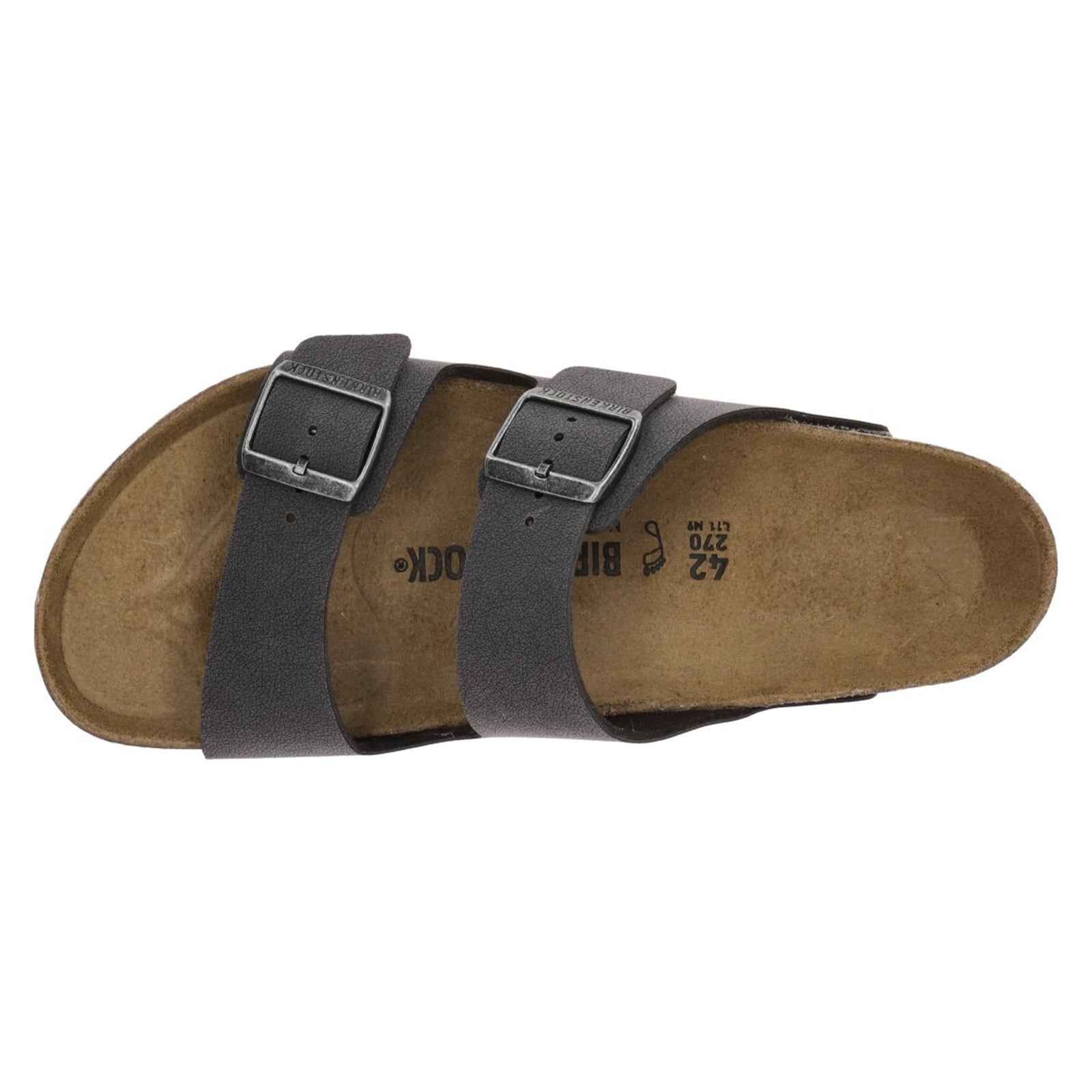 Birkenstock Arizona BS Birko-Flor Birkibuc Unisex Sandals#color_velvet gray