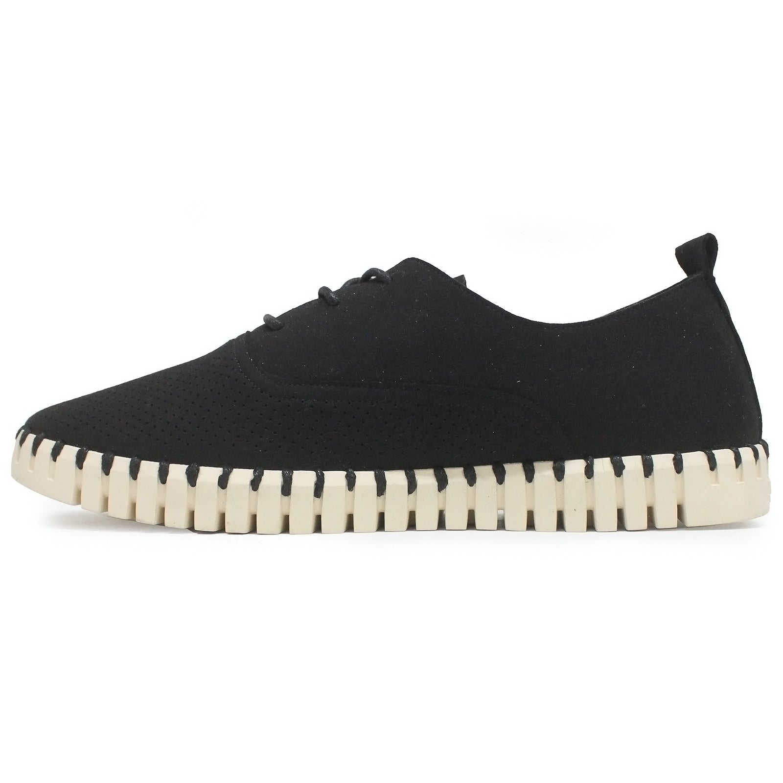 Ilse Jacobsen Tulip 145 Nylon Polyurethane Mens Shoes#color_black pearled ivory