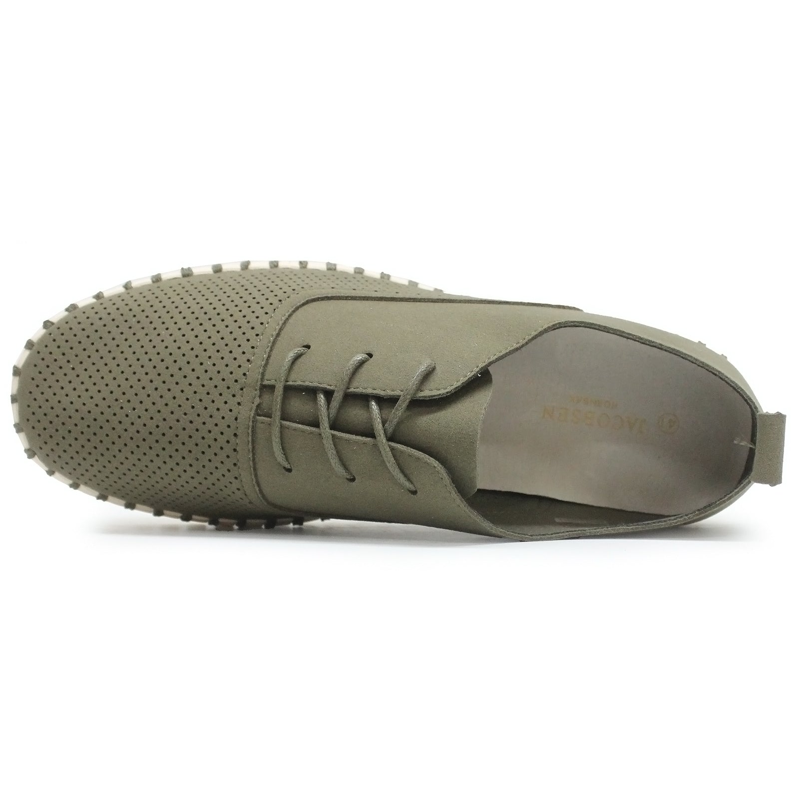 Ilse Jacobsen Tulip 145 Nylon Polyurethane Mens Shoes#color_deep olive pearled ivory