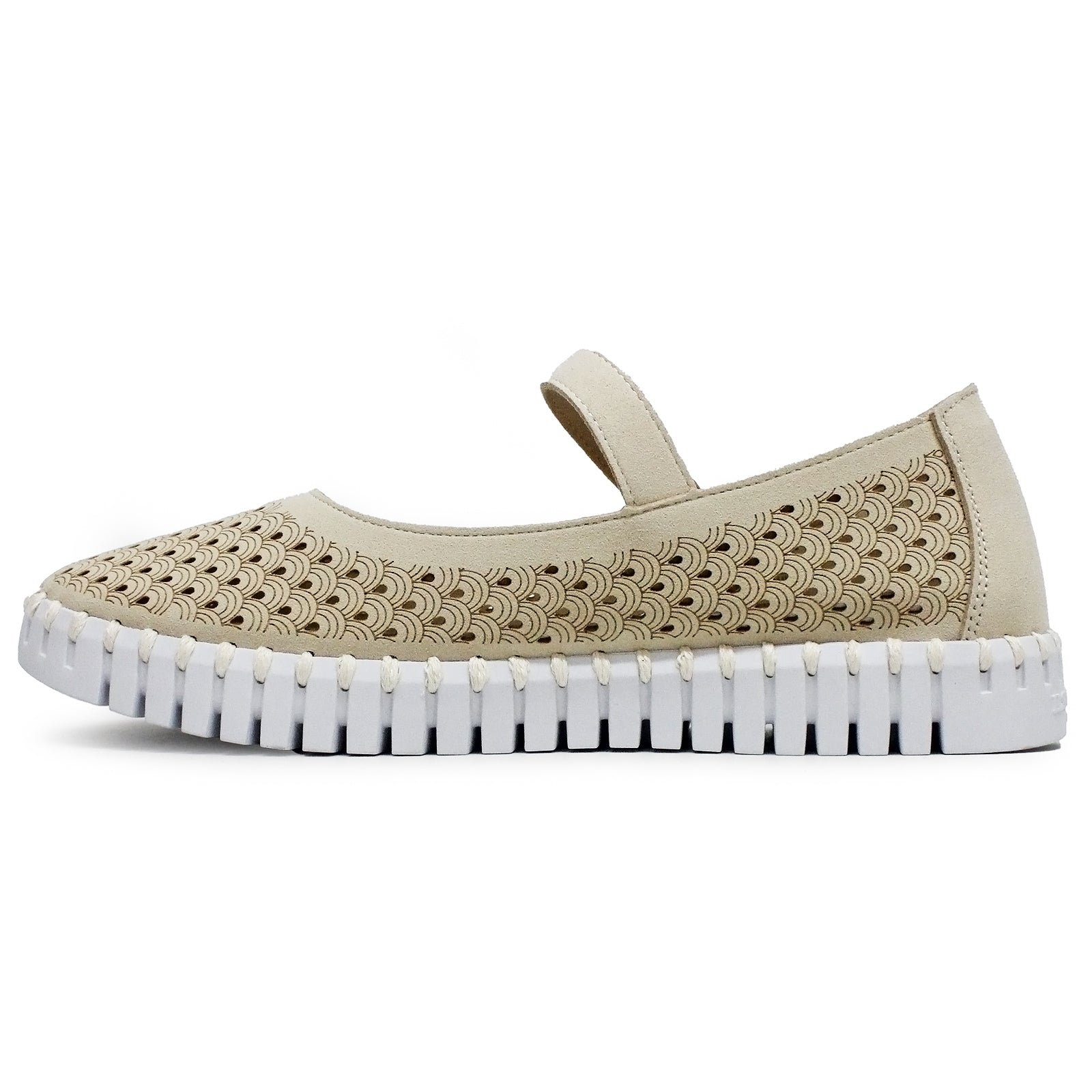Ilse Jacobsen Tulip 3476 Nylon Polyurethane Womens Shoes#color_kit white