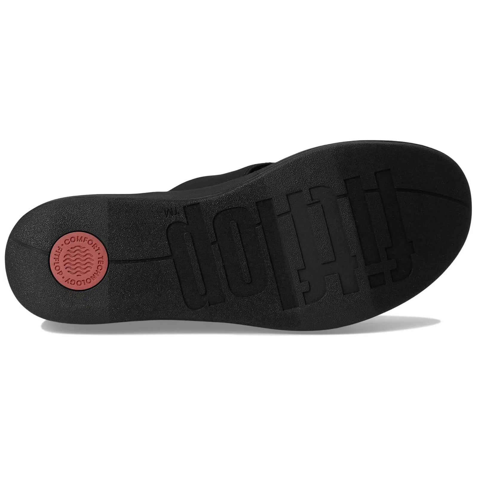 FitFlop Platfforms Wedge Toe Post Fabric Synthetic Womens Sandals#color_all black