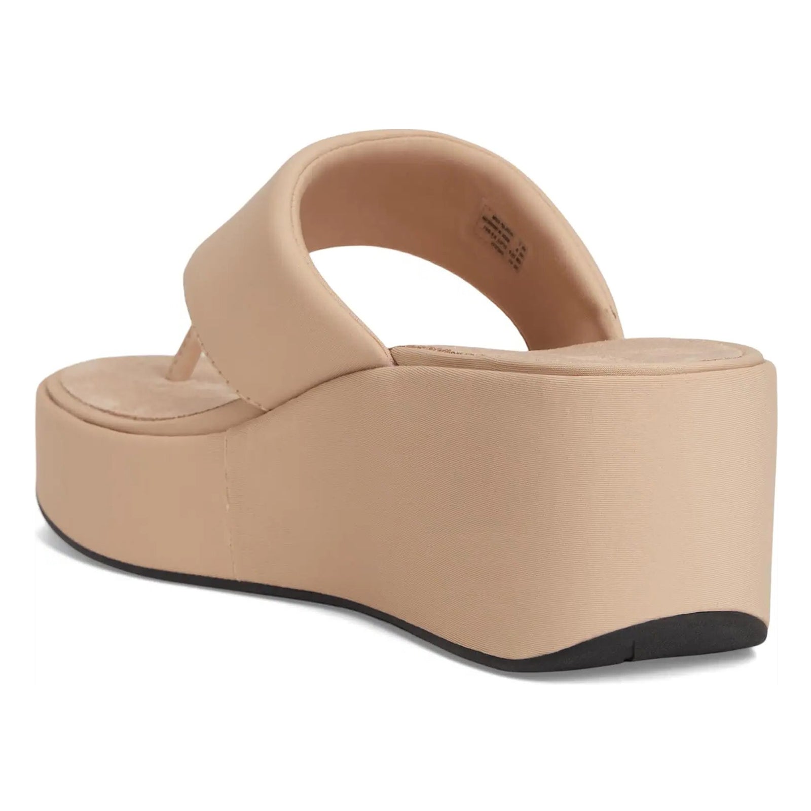 FitFlop Platfforms Wedge Toe Post Fabric Synthetic Womens Sandals#color_classic beige