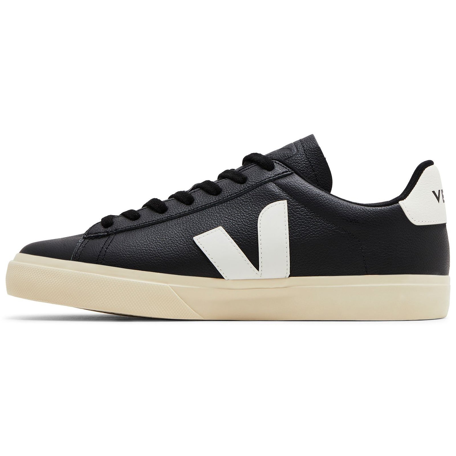 Veja Campo Chromefree Leather Mens Trainers#color_black white