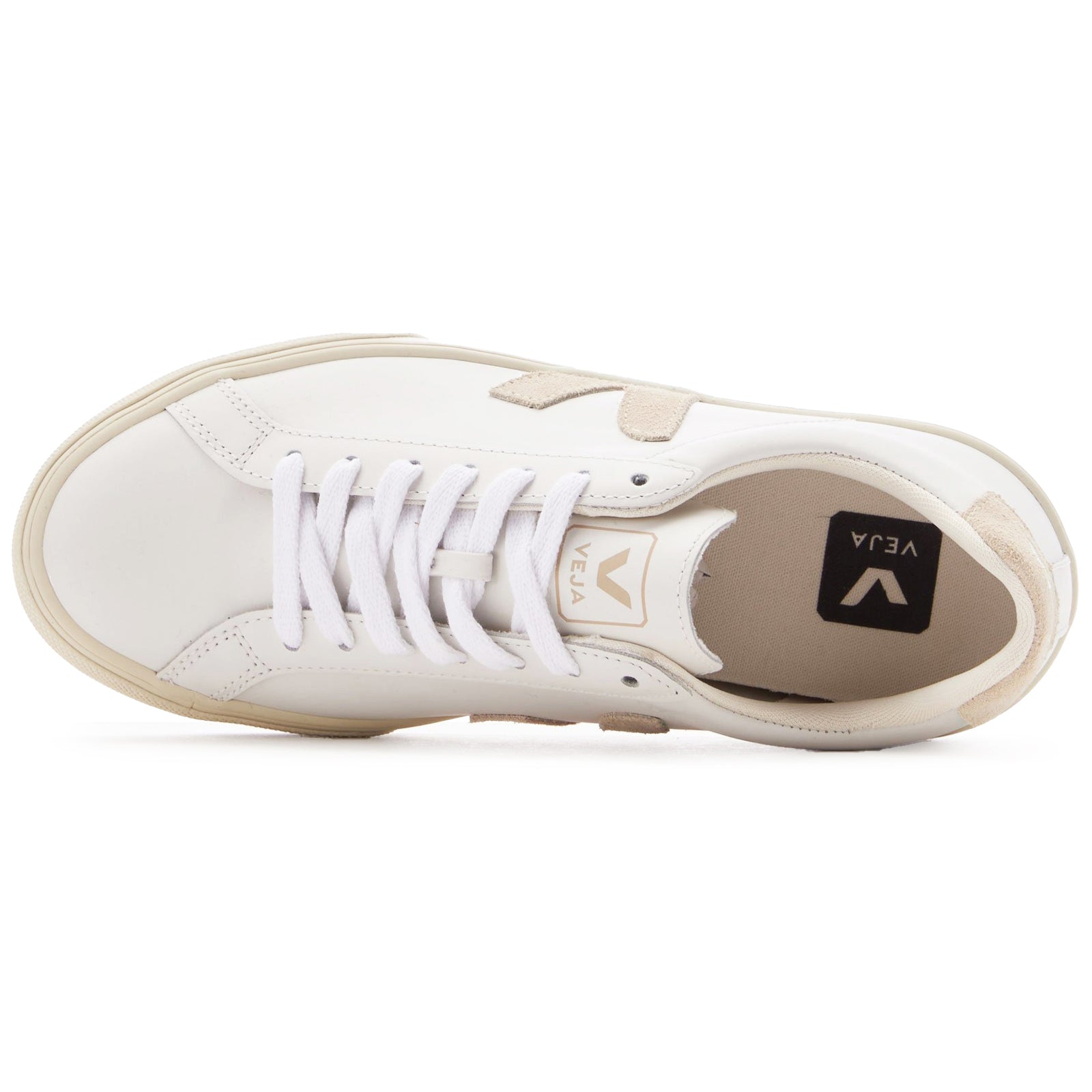 Veja Esplar Leather Mens Trainers#color_white sable