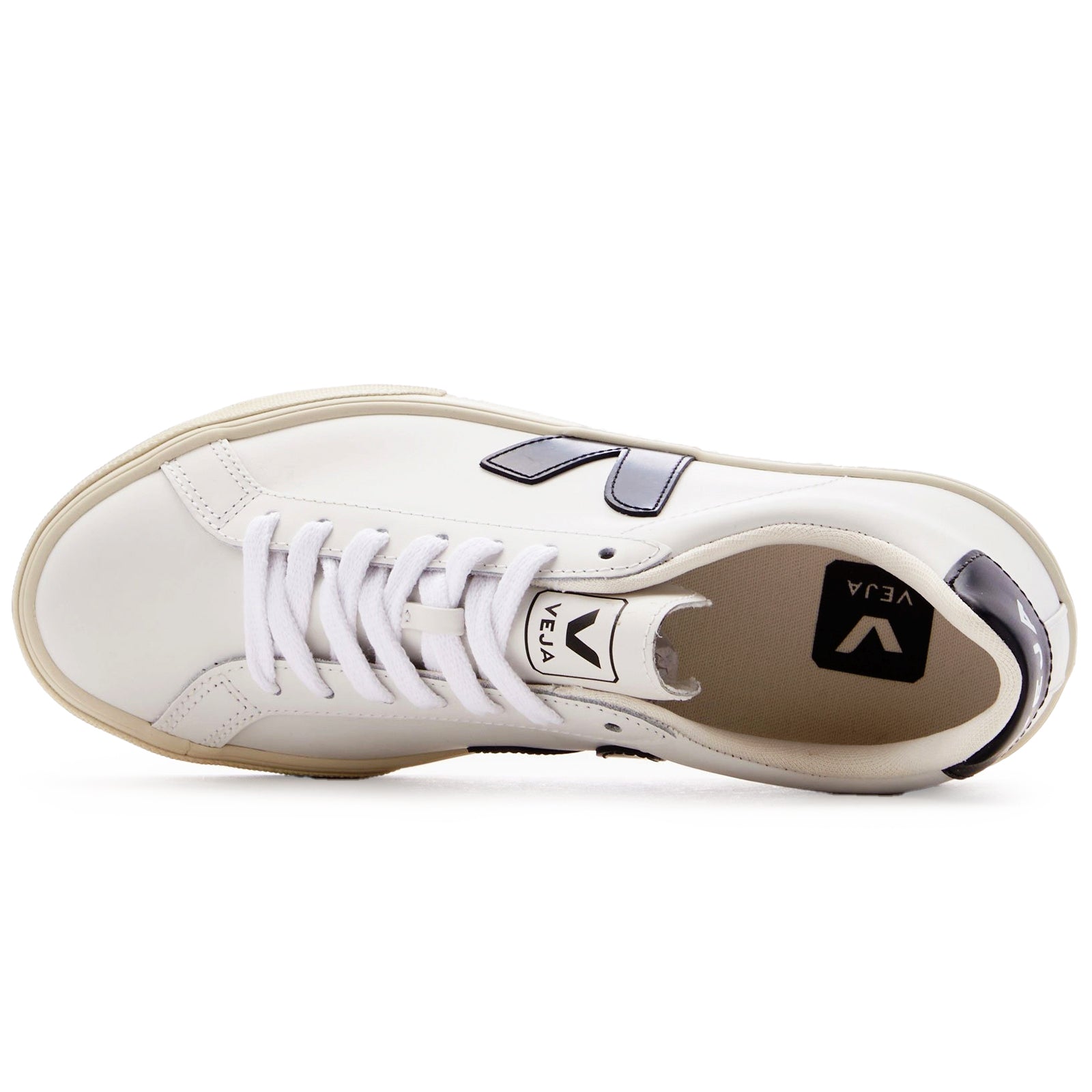 Veja Esplar Leather Mens Trainers#color_white black