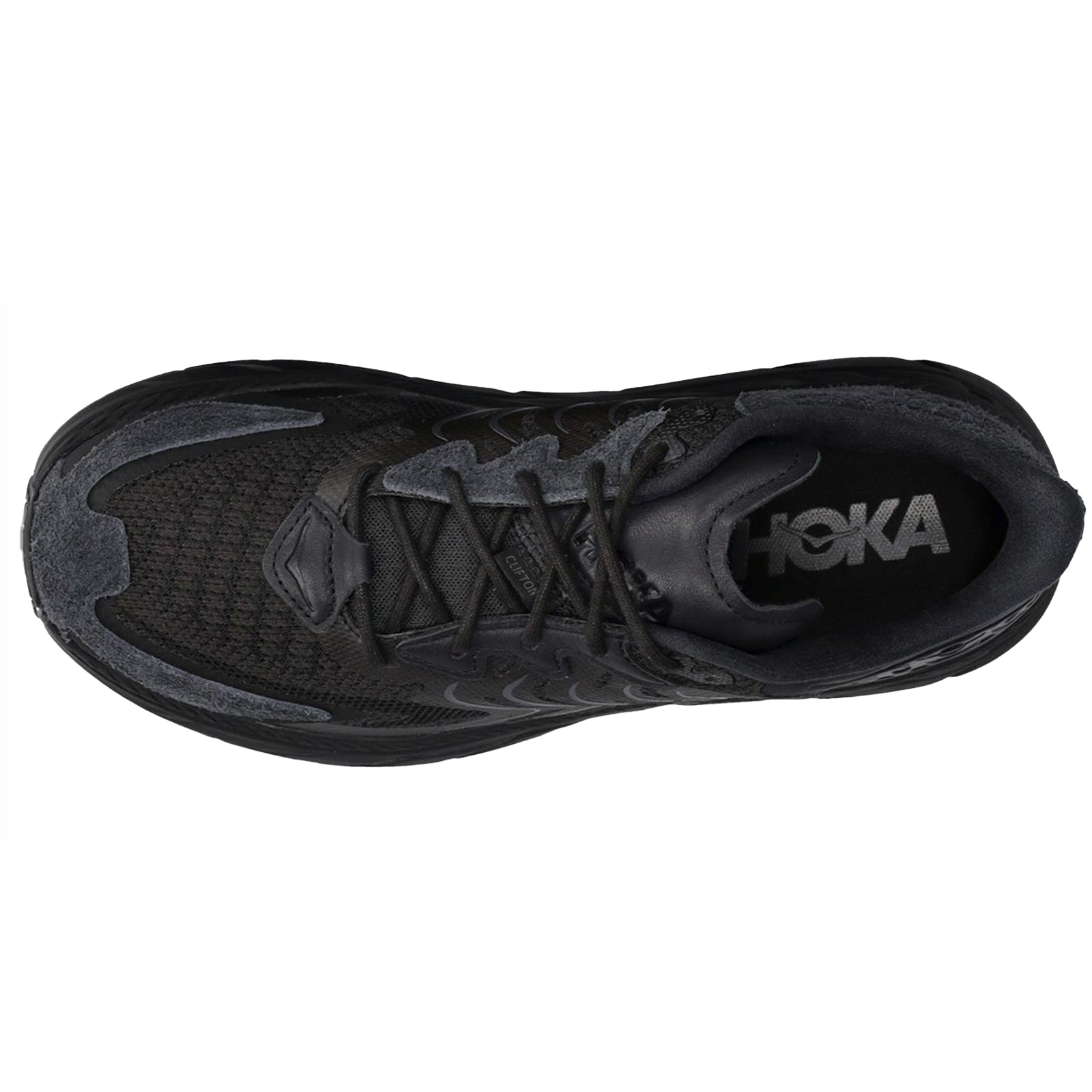 Hoka Clifton 10 Textile Mens Trainers#color_black black