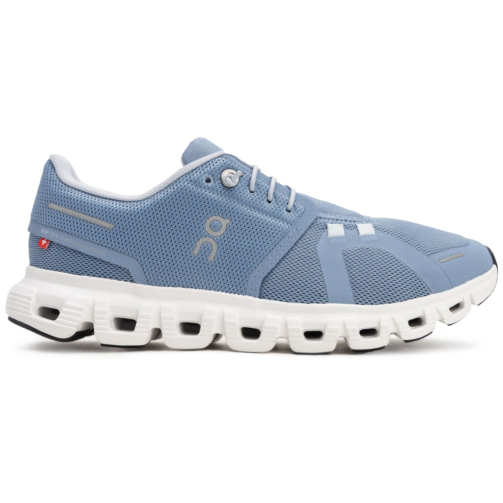 On Cloud 6 Polyester Womens Trainers#color_chambray white