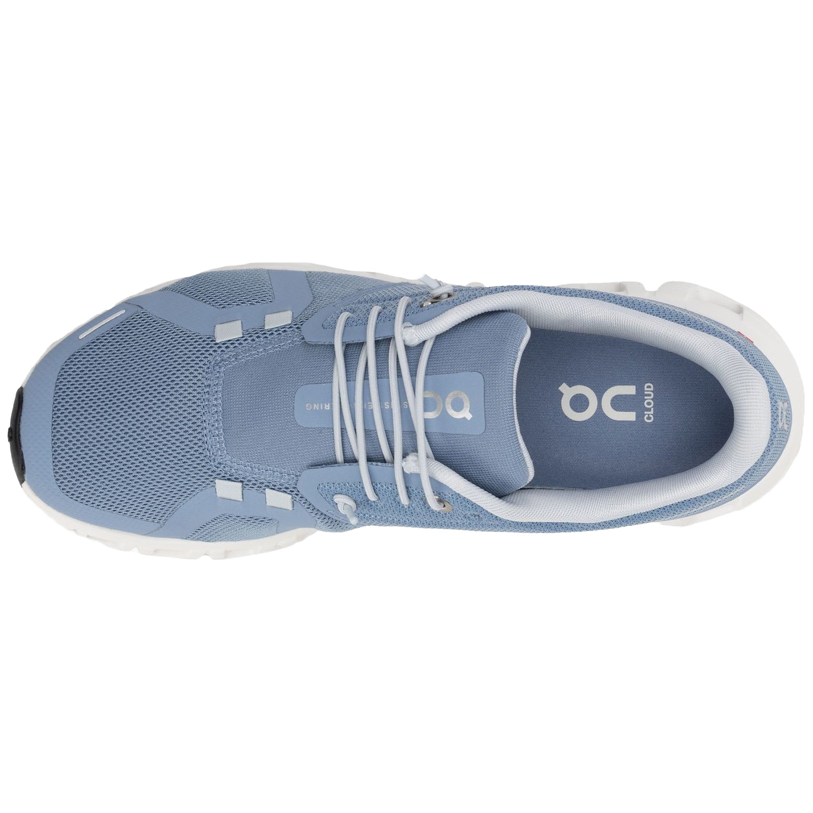 On Cloud 6 Polyester Womens Trainers#color_chambray white