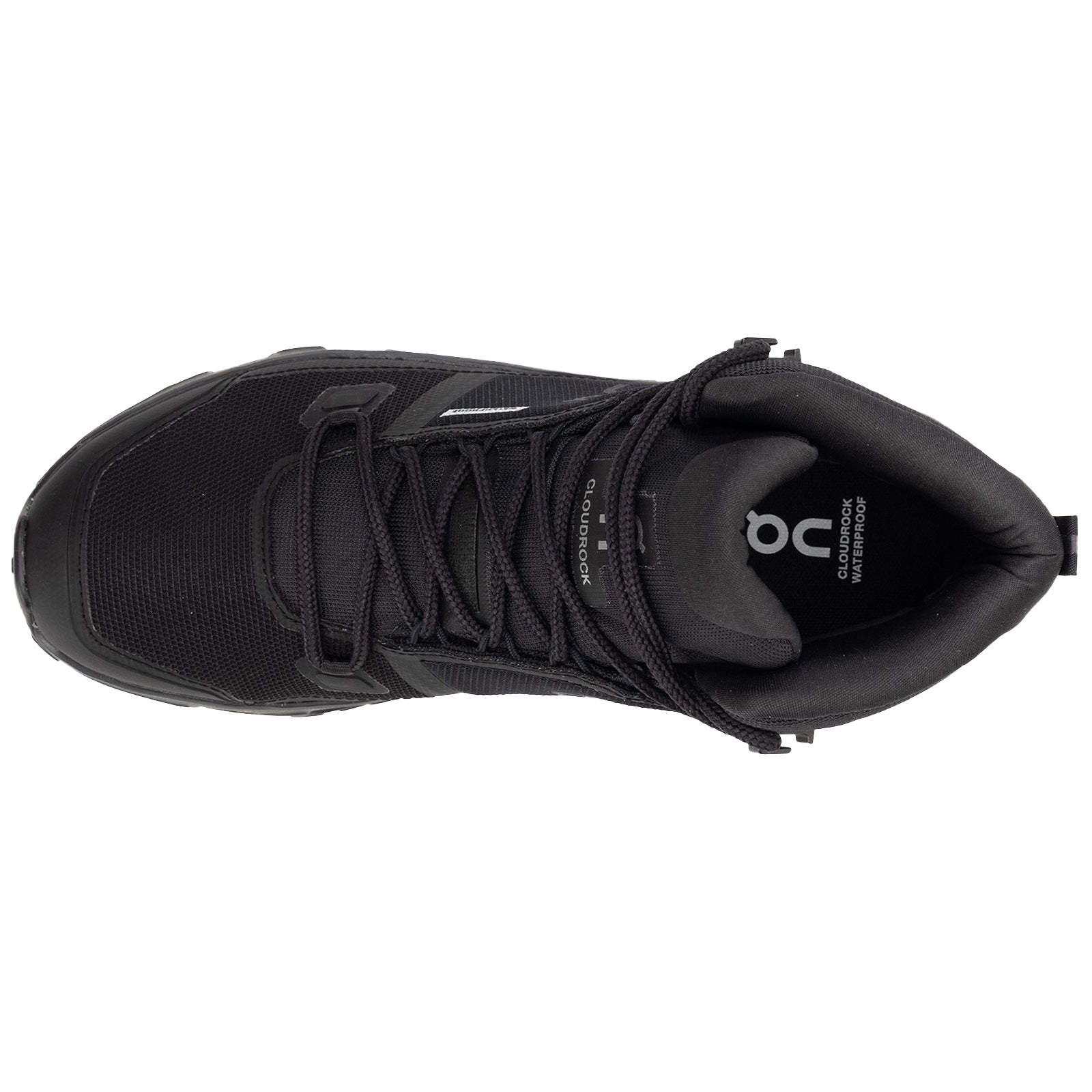 On Cloudrock Mid WP Polyester Mens Boots#color_black black