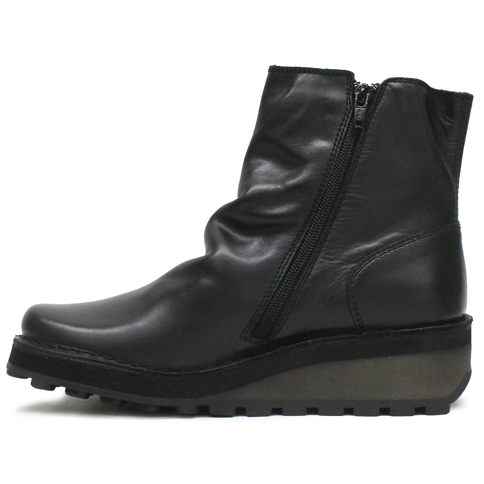 Fly London HOLE146FLY Rug Leather Womens Boots#color_black