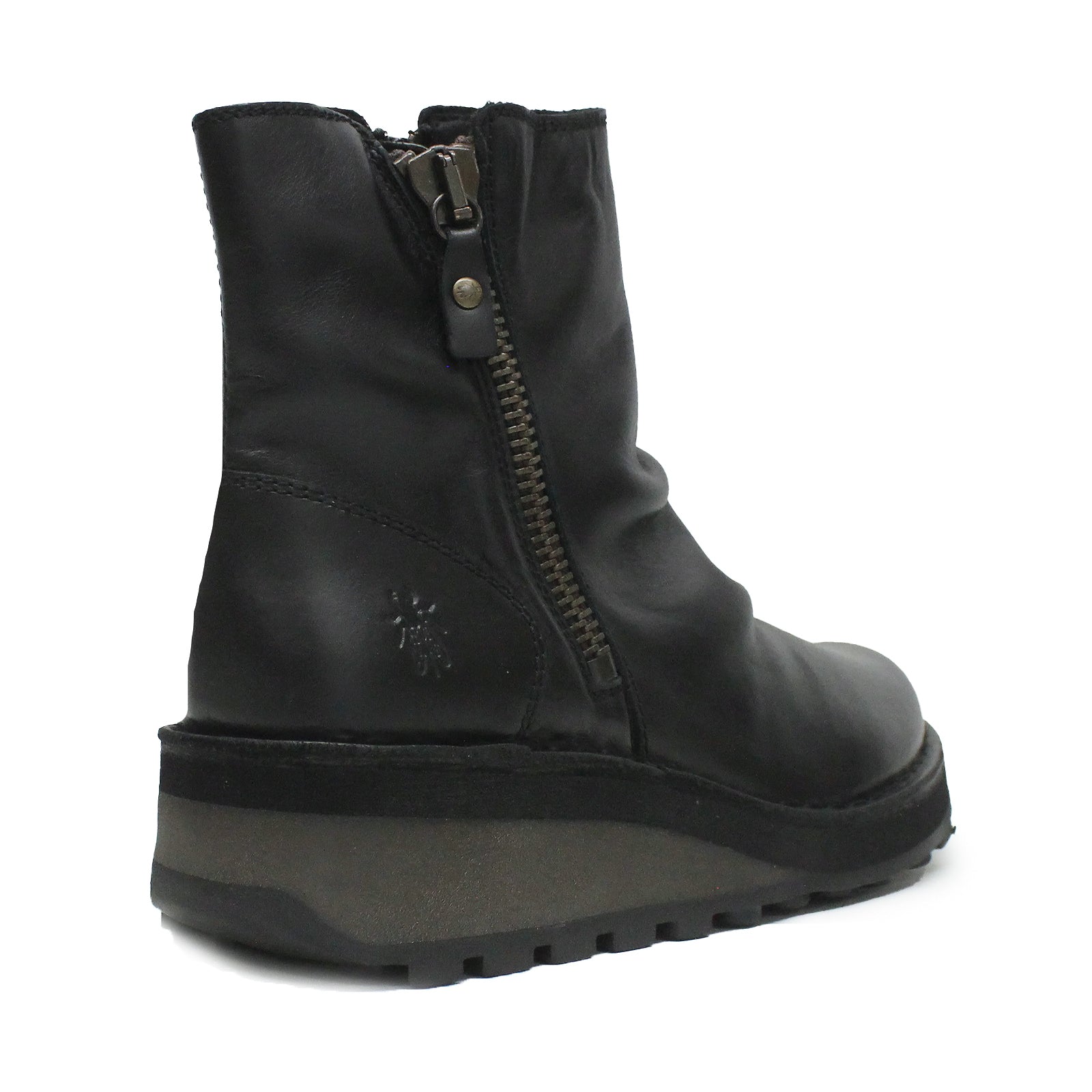 Fly London HOLE146FLY Rug Leather Womens Boots#color_black